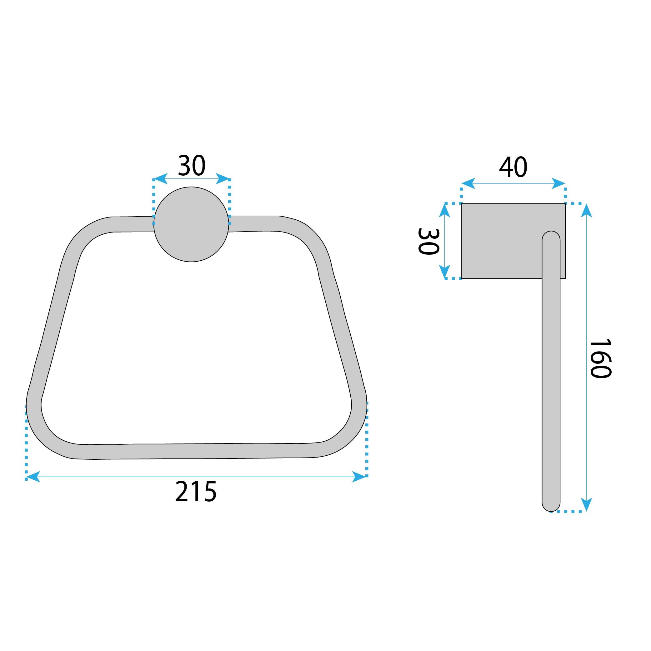 REA kylpyhuoneteline 5810 TOMI harjattu nikkeli, 21X4X16CM