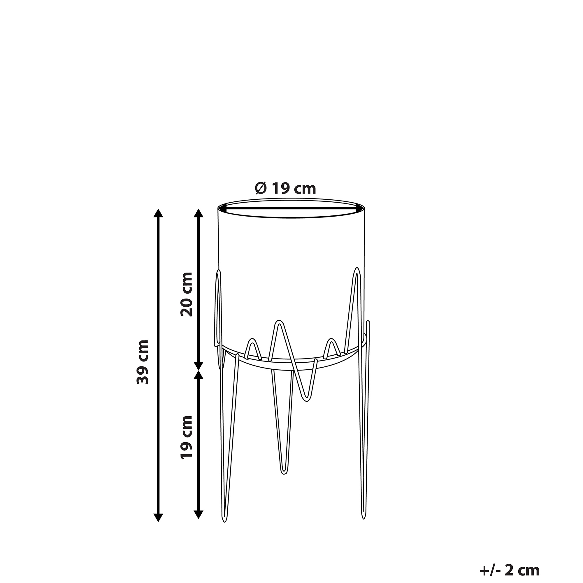 Korotettu kukkaruukku KALANDRA metalli 19 cm Vaaleansininen