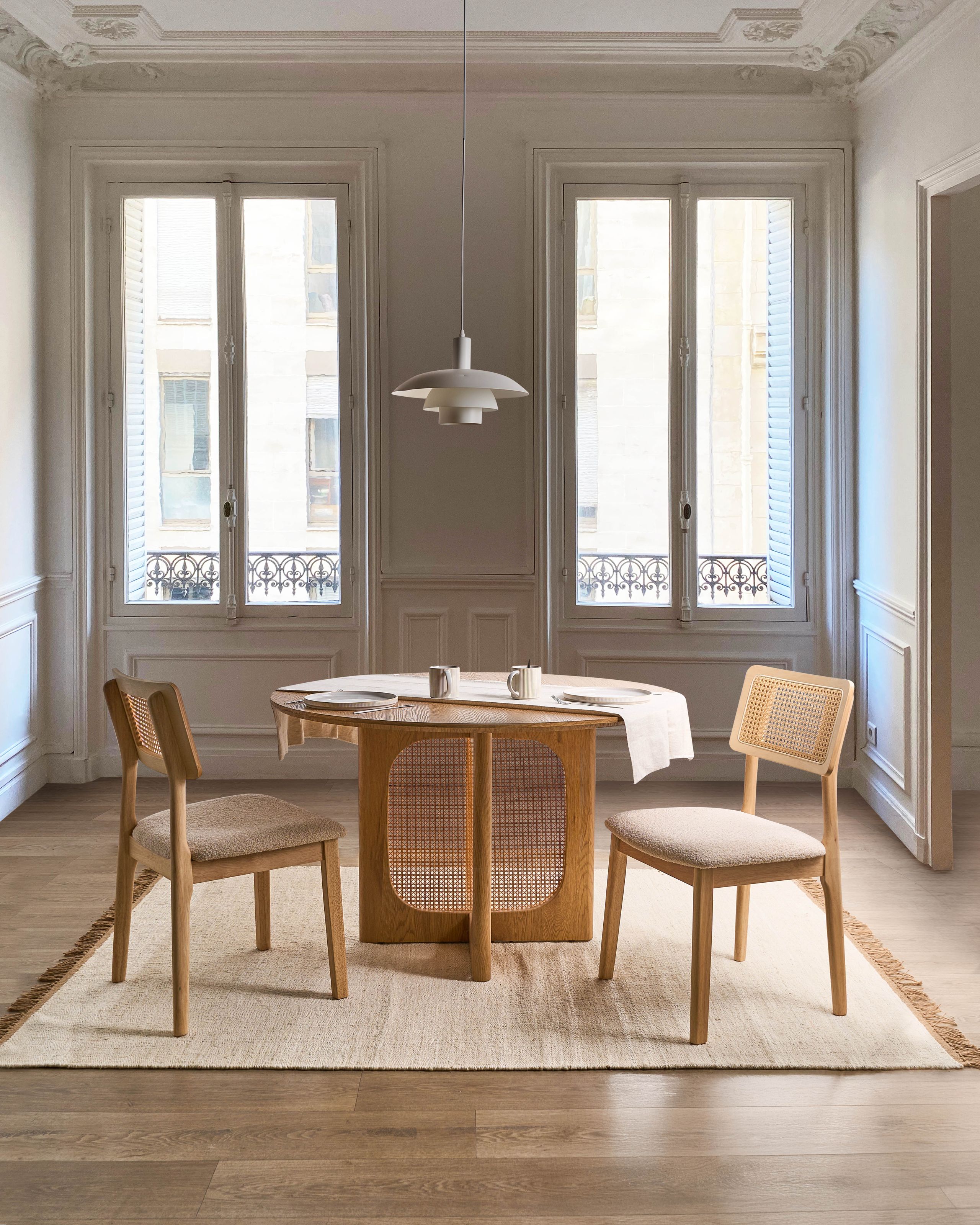 Ruokatuolisetti 2 kpl EMBAR puu Vaaleanruskea