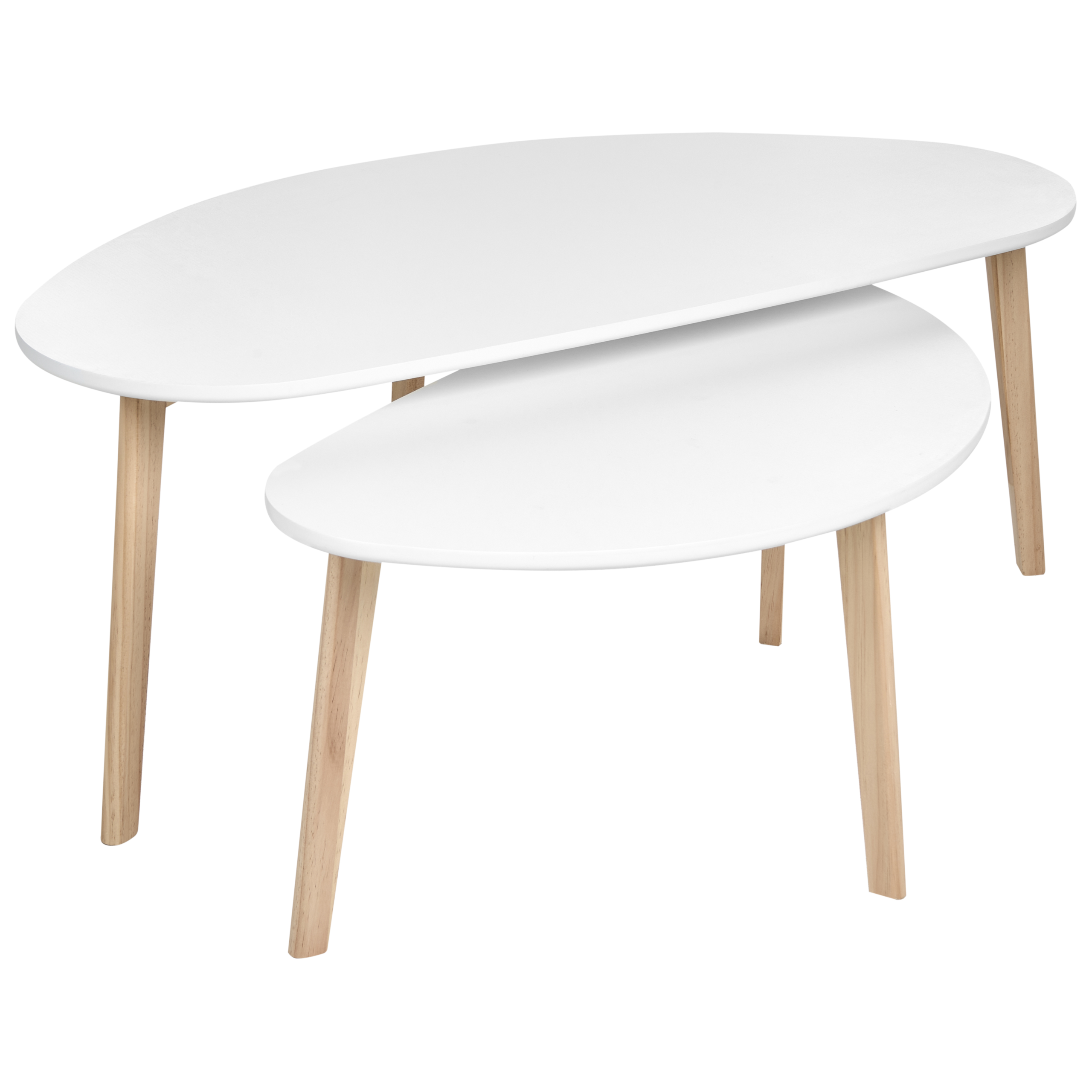 Sohvapöytäsetti 2 kpl FLY Valkoinen