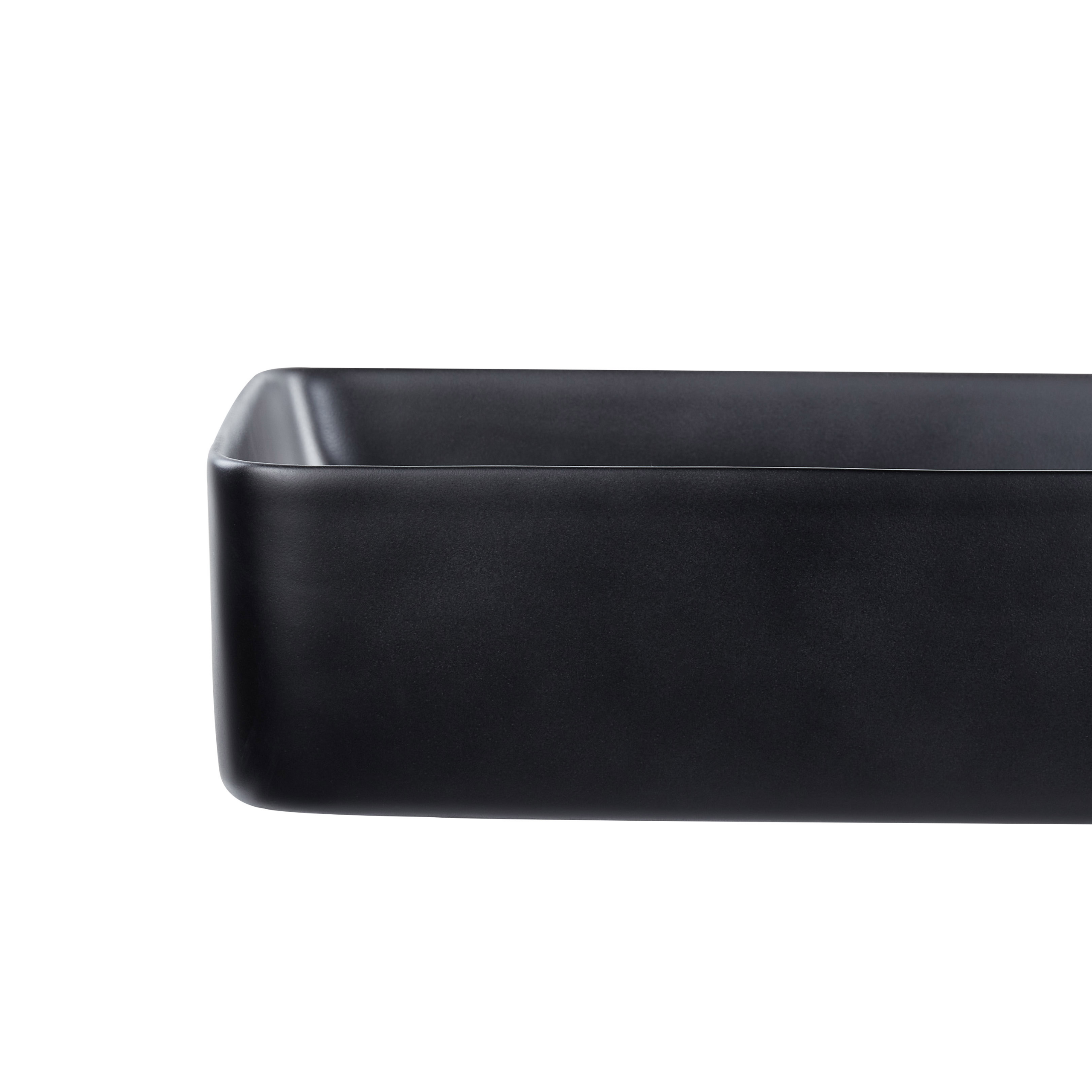 Pesuallas tason päälle ULUA 61 x 35 cm Keramiikka Musta
