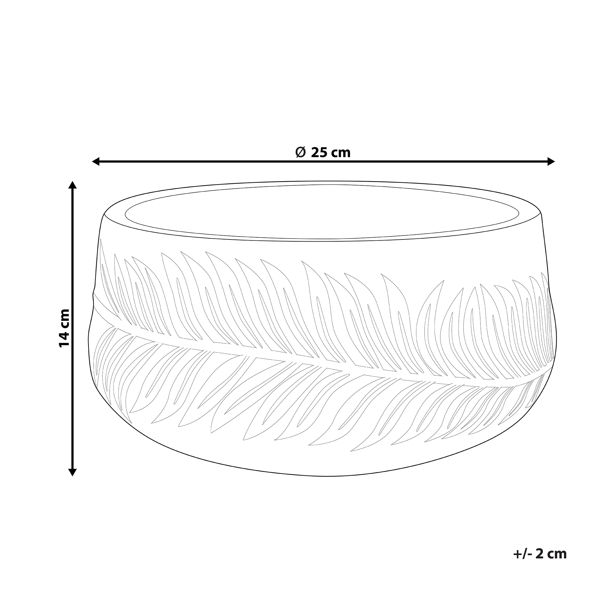 Kukkaruukku FTERO 25 cm Harmaa