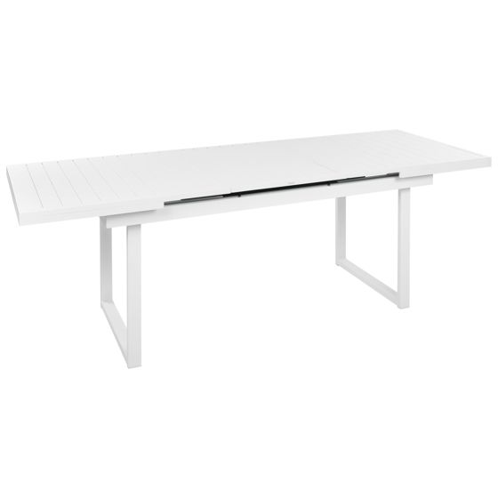 Jatkettava puutarhapöytä VALCANETTO 180/240 cm 90 cm Metalli Valkoinen