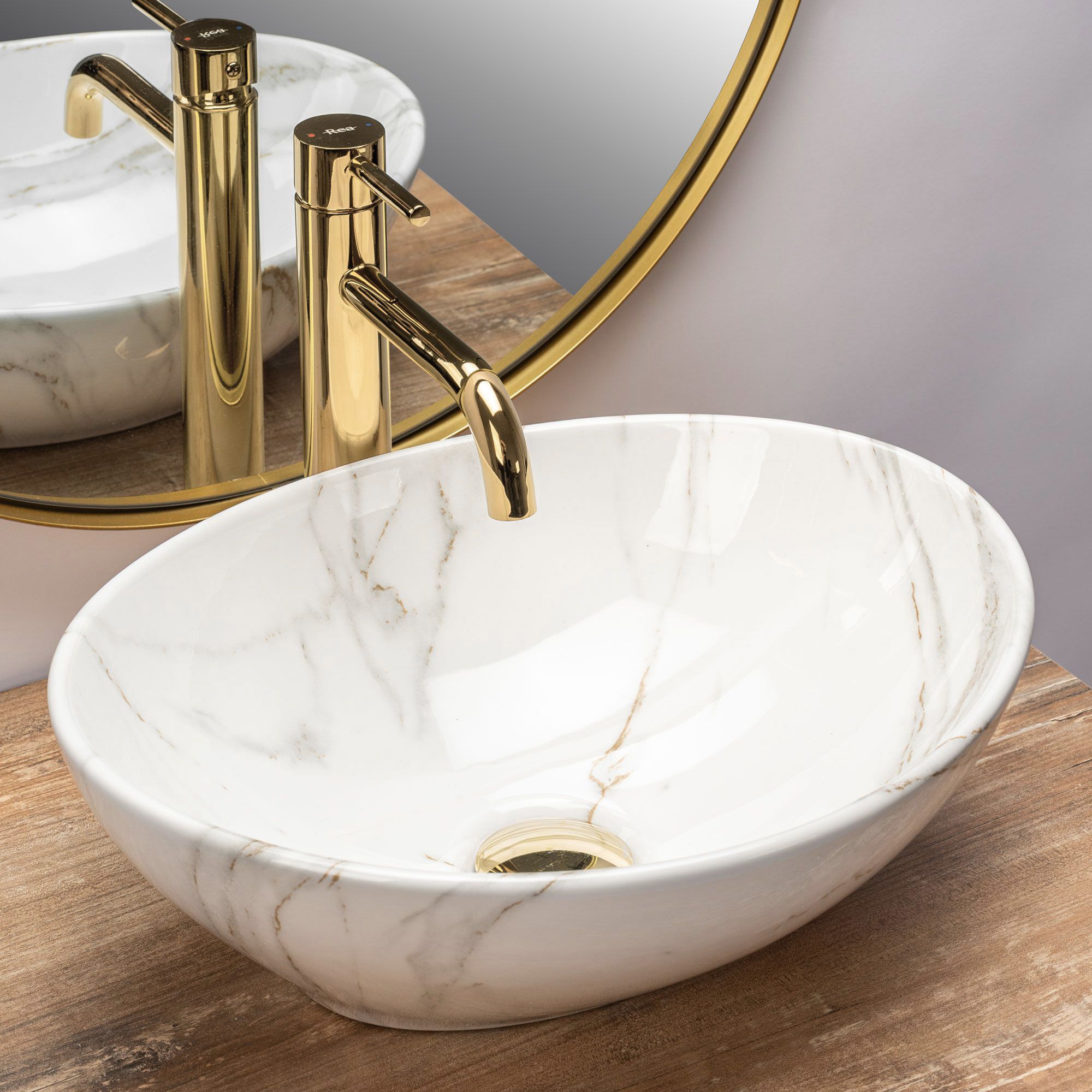 REA Malja-allas SOFIA kiiltävä aiax, 80X34,5X15CM