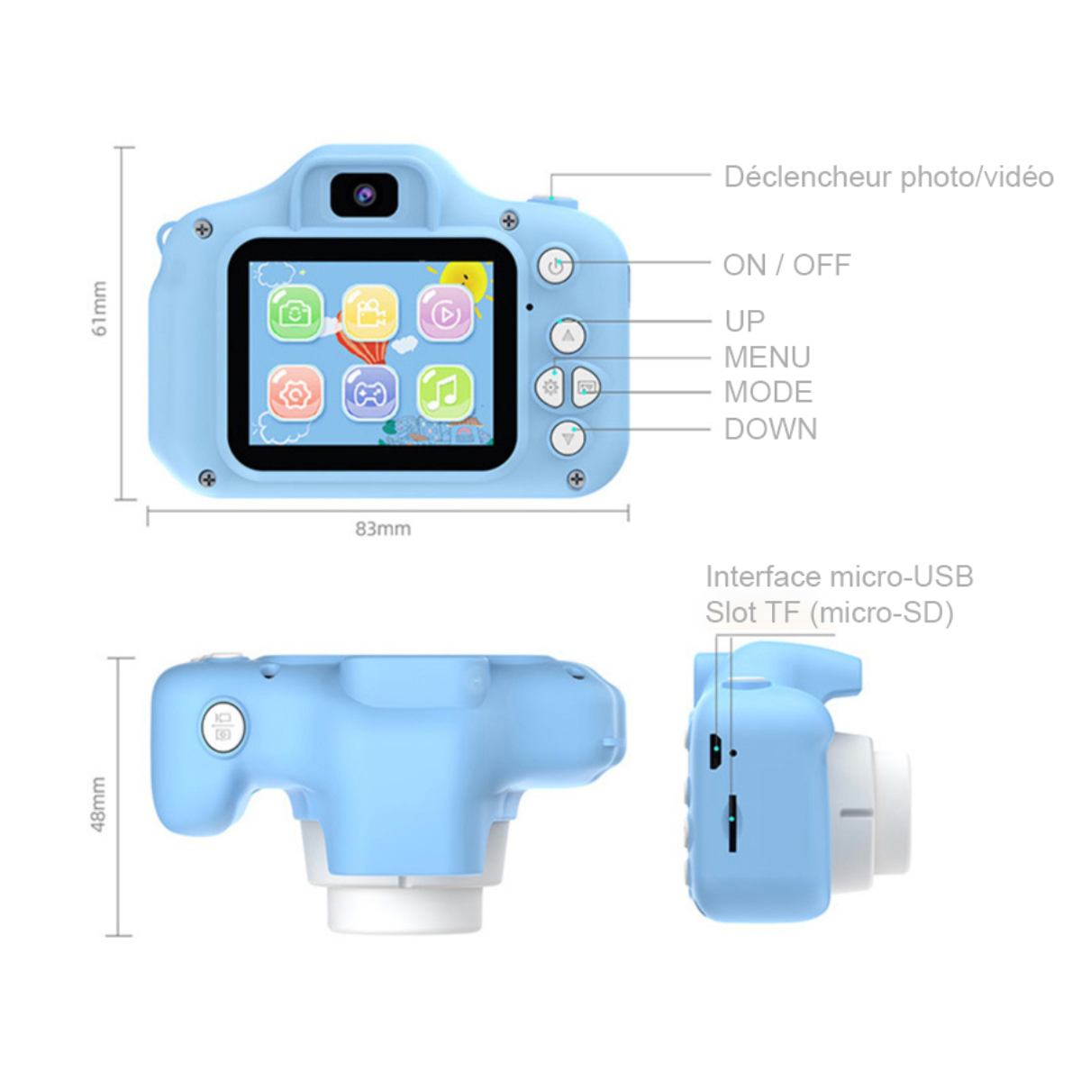 Lasten digikamera EasyClick, kevyt