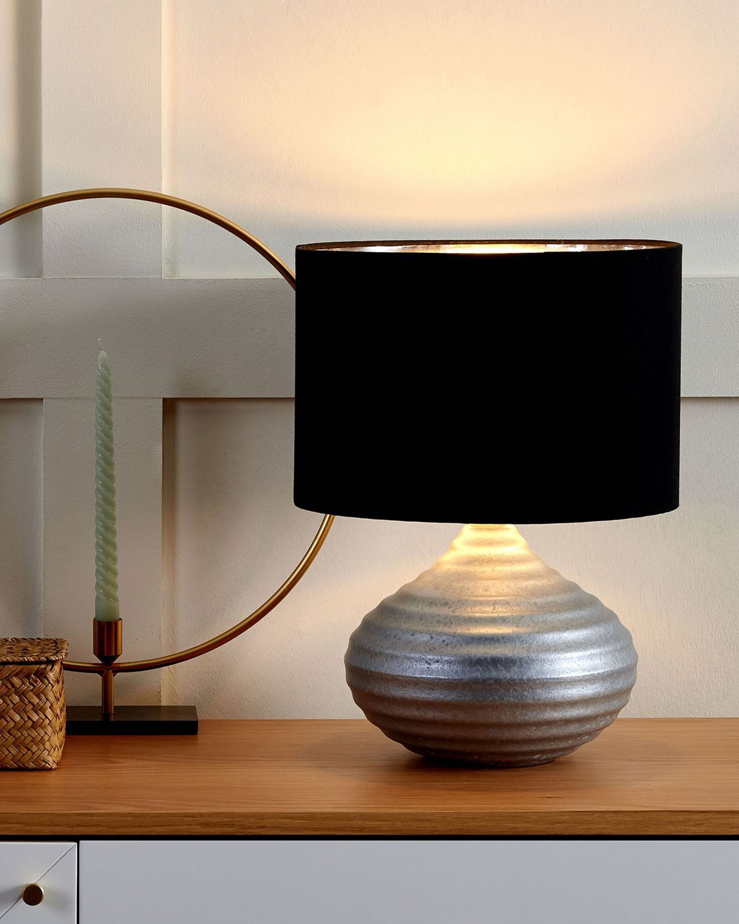 Pöytävalaisin KUBAN keramiikka Hopea