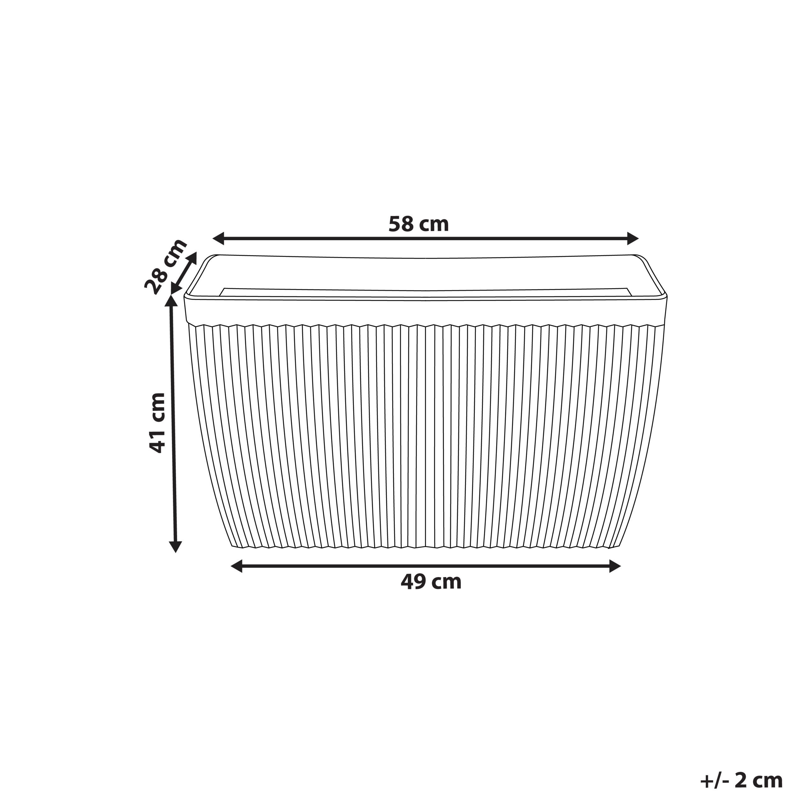 Kukkaruukku SISAL 58 cm Beige