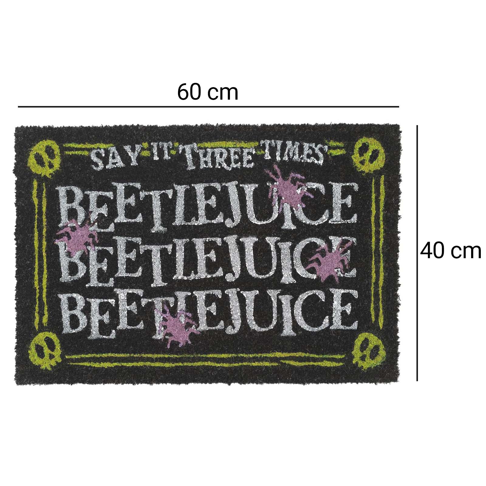 Beetlejuice Halloween Koristekynnysmatto 60x40cm Liukumaton