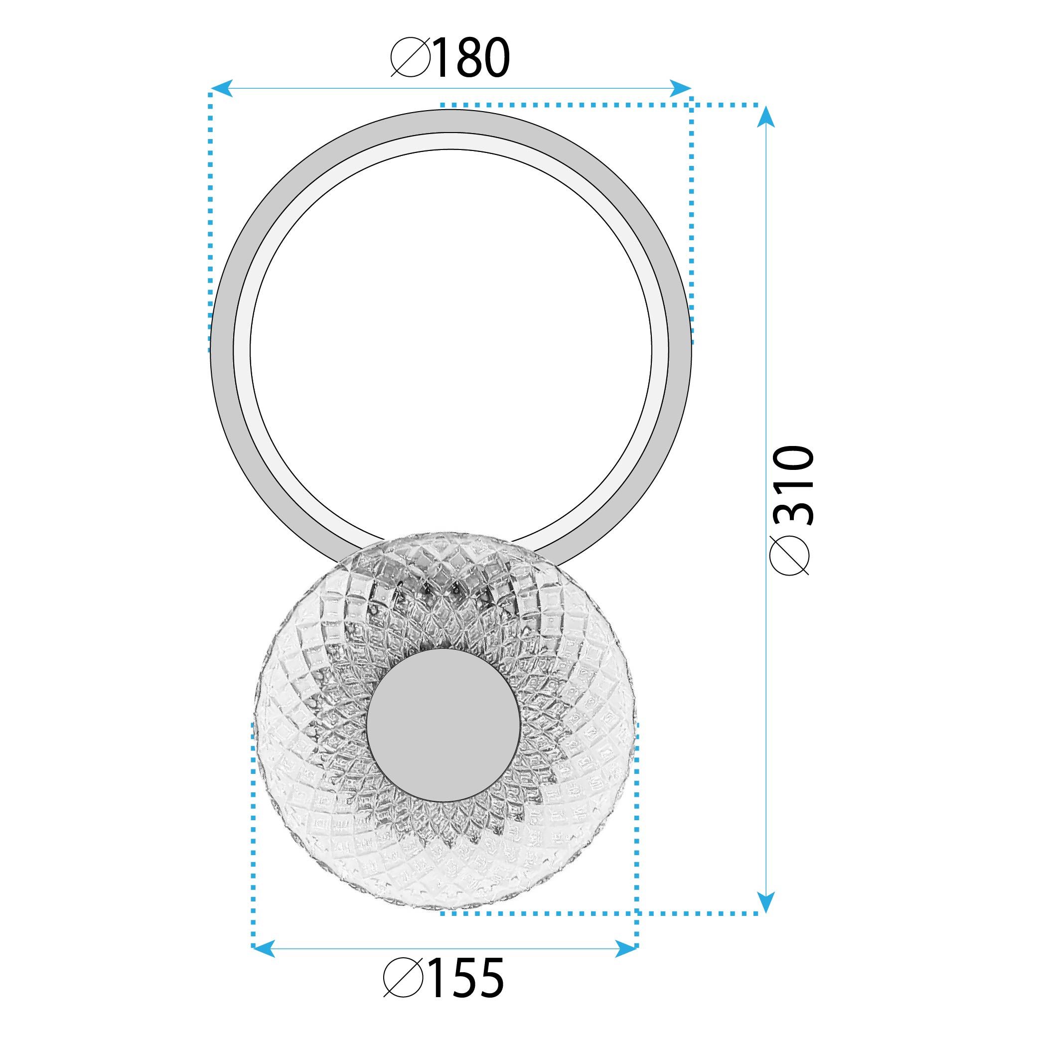 TOOLIGHT seinävalaisin LHJ071-W harjattu kulta, 18X18X30CM