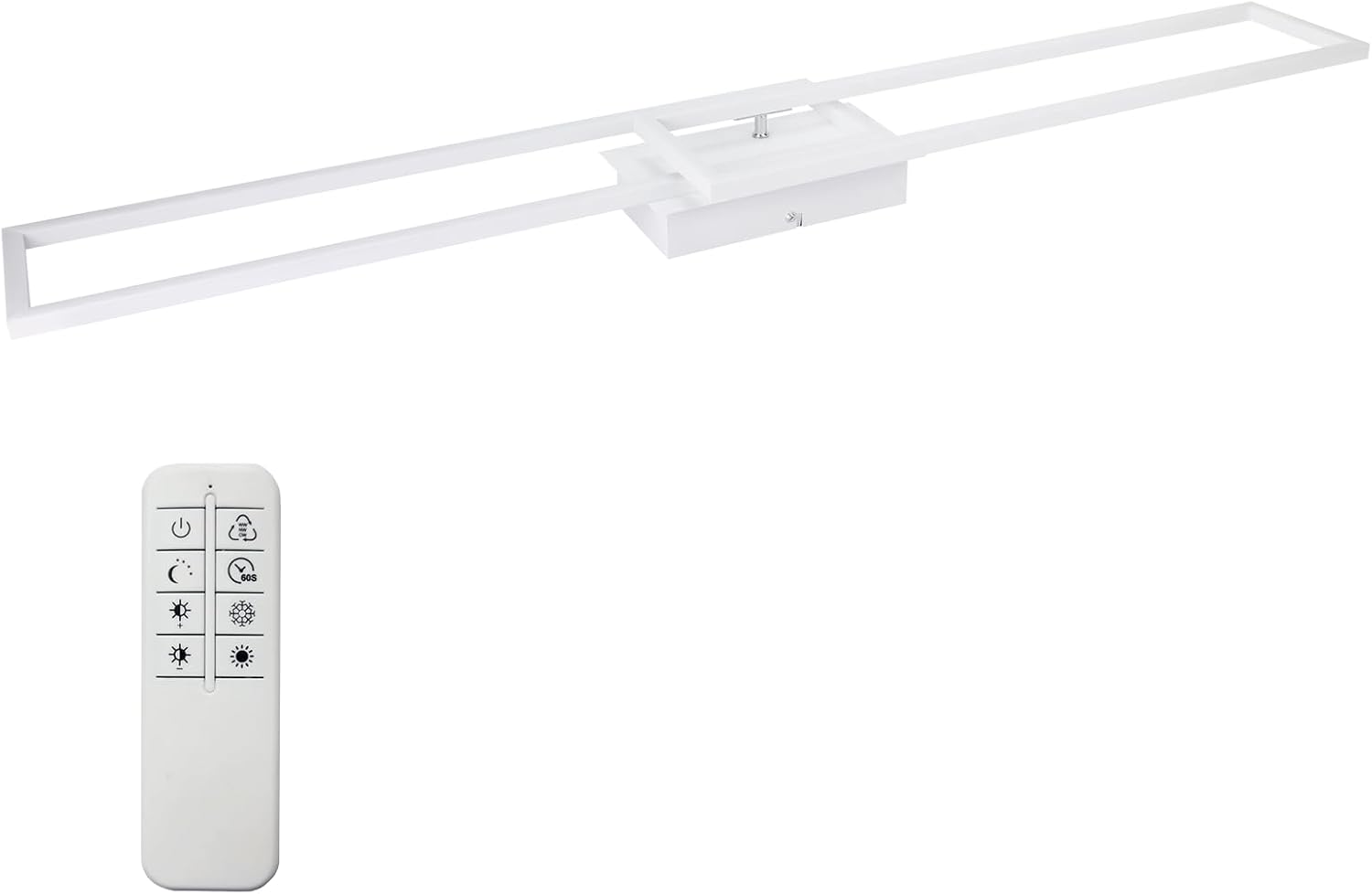 ZMH Moderni 102 cm:n LED-kattovalaisin olohuoneeseen, makuuhuoneeseen, 2 kehystä