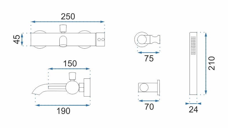 REA Ammehana LUNGO 190 kromi, 19X25X4,5CM