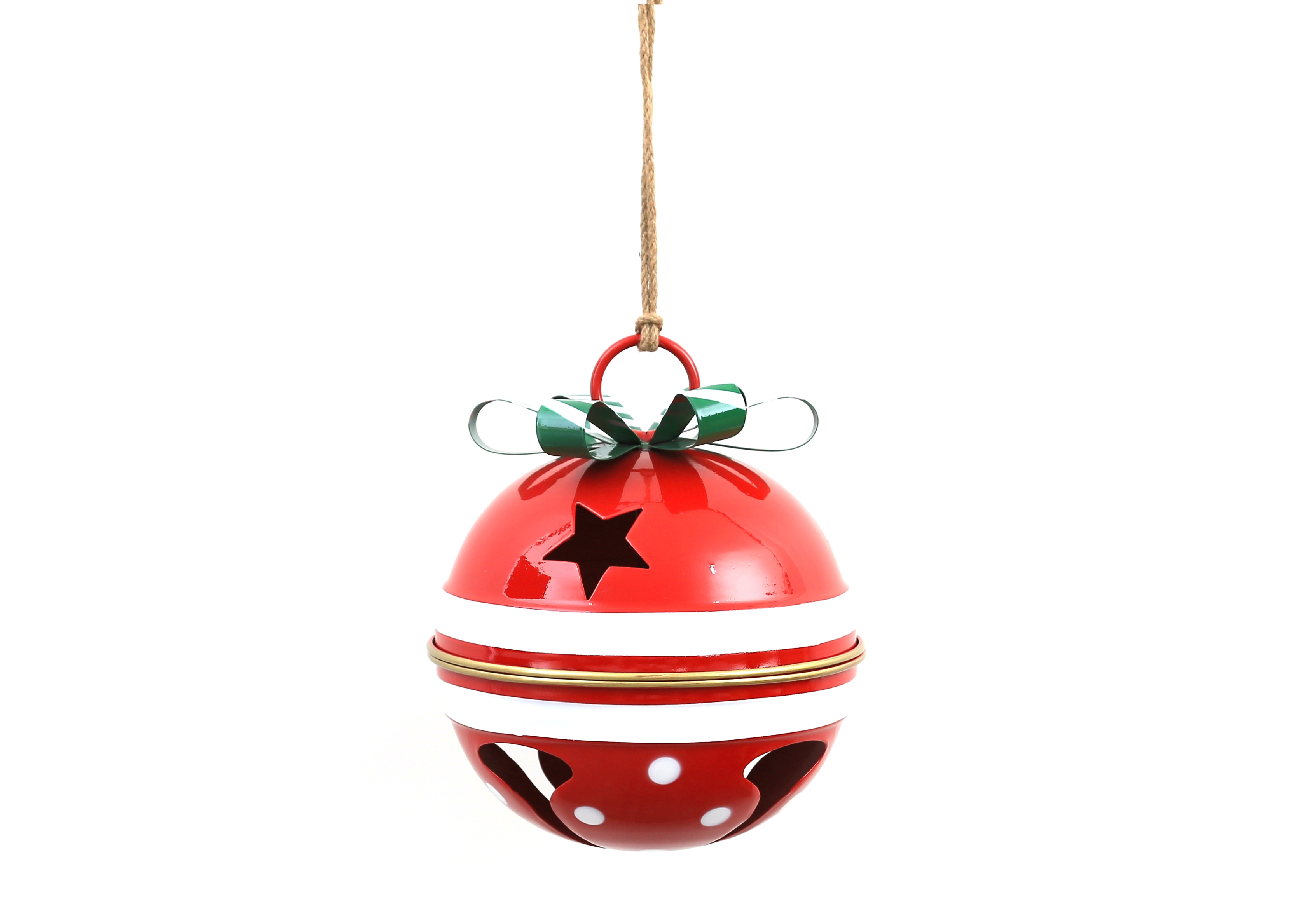 Joulukello SANTA LILA punainen metalli 24, 5x24, 5x28, 5 cm