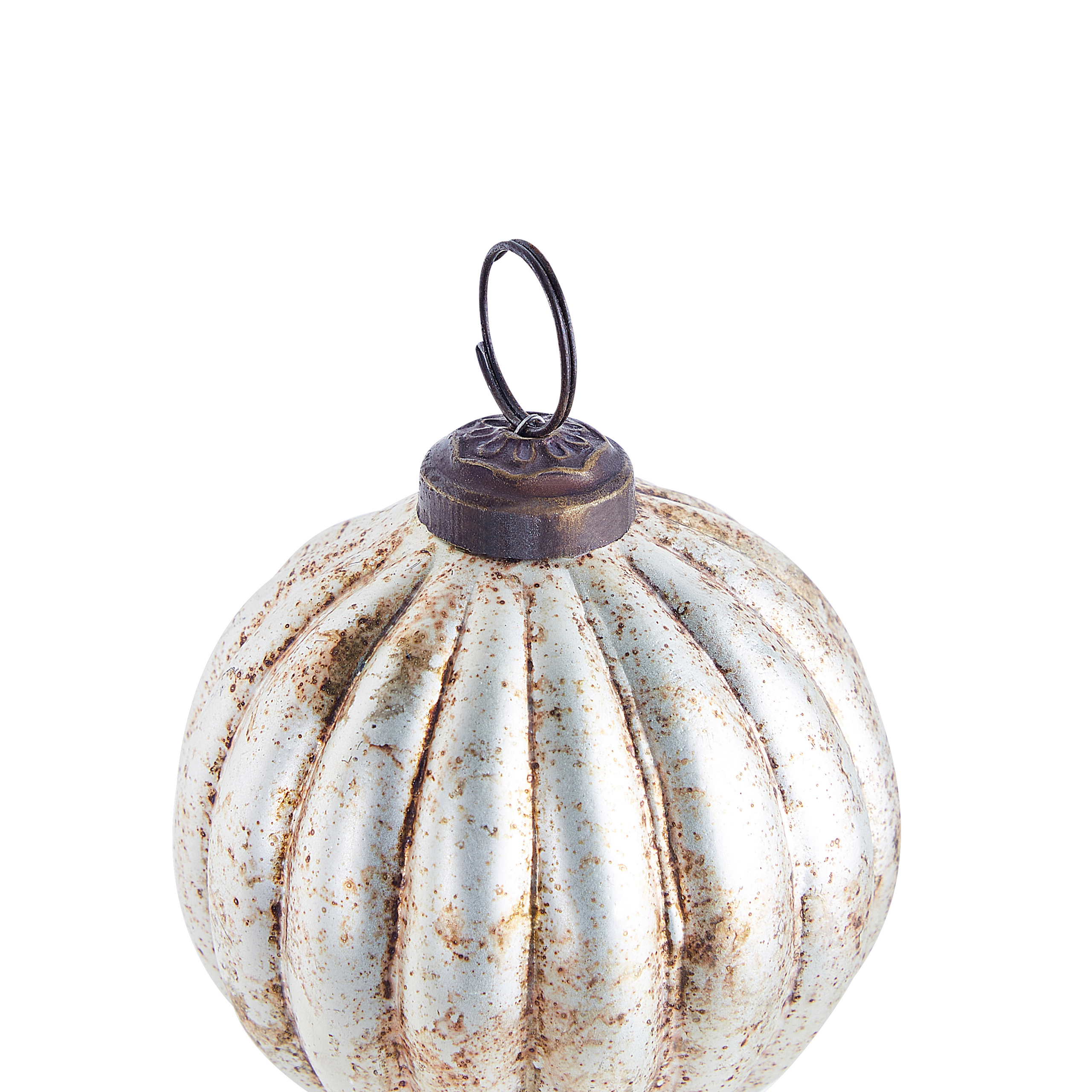 Kuusenkoristesetti 6 kpl IVOIRE lasi Hopea