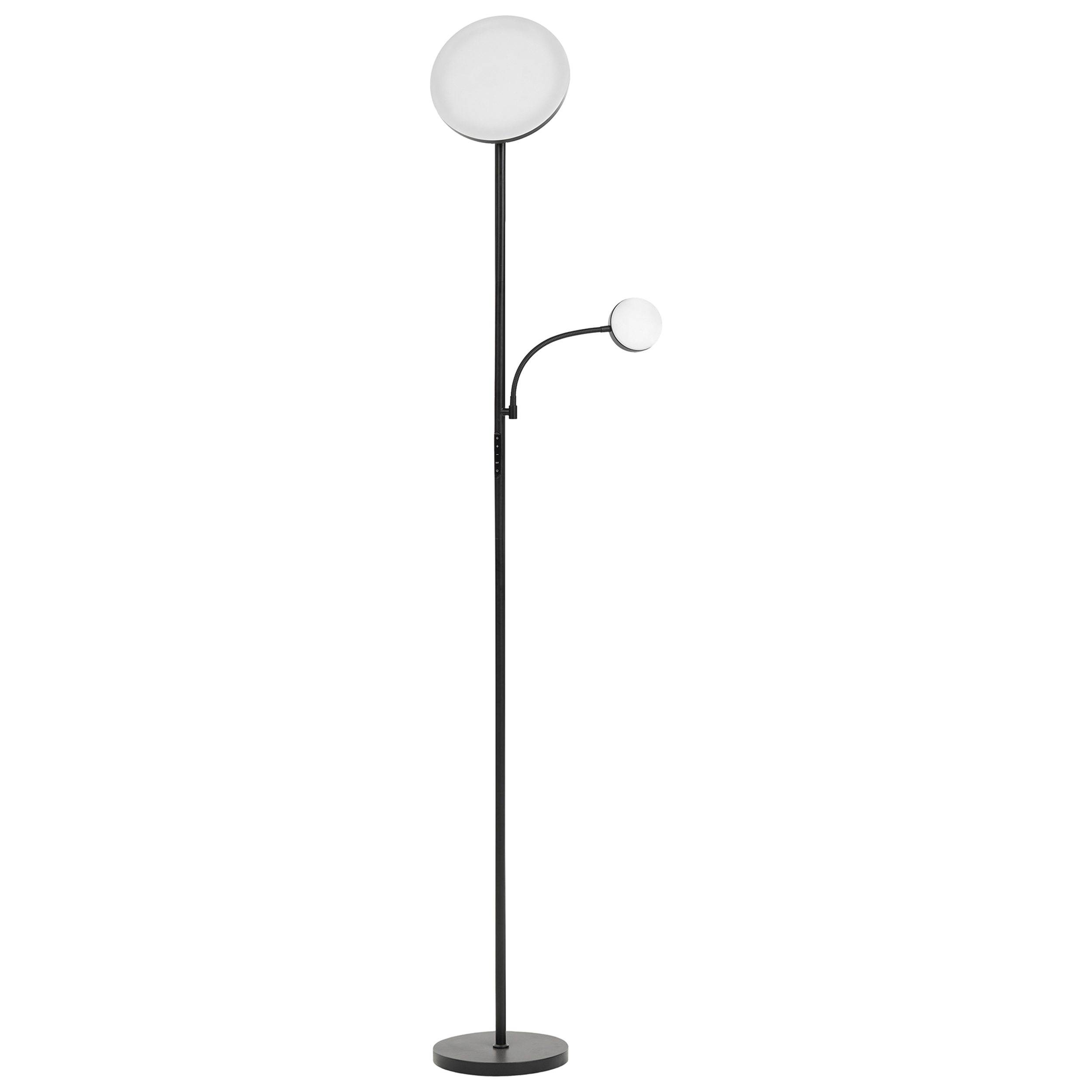 LED-lattiavalaisin ESKALDE  kaukosäätimellä himmennettävä Metalli Musta
