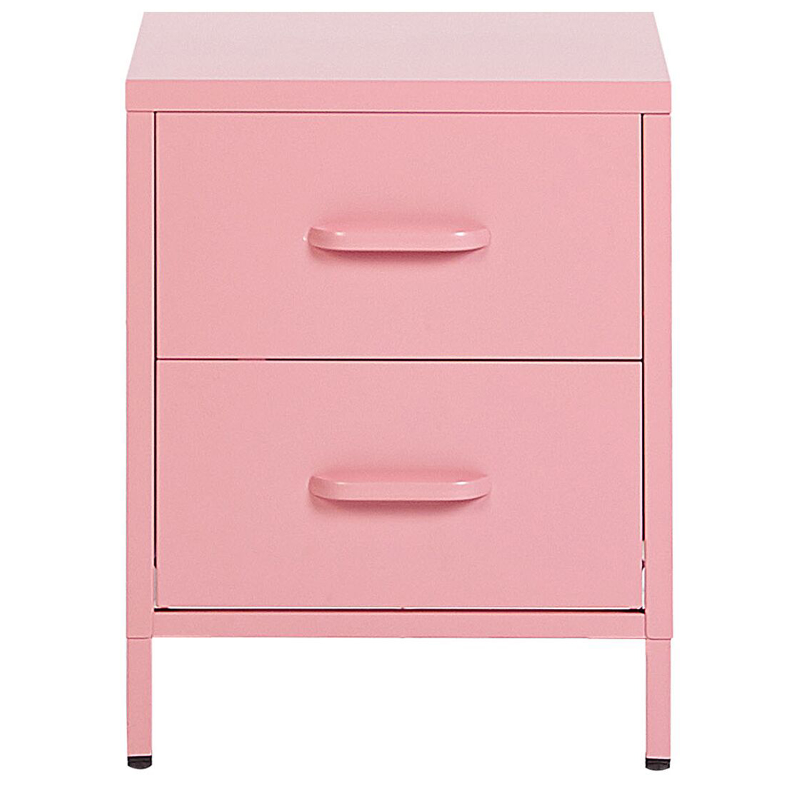 Yöpöytä 2 laatikolla MALAVI metalli Vaaleanpunainen