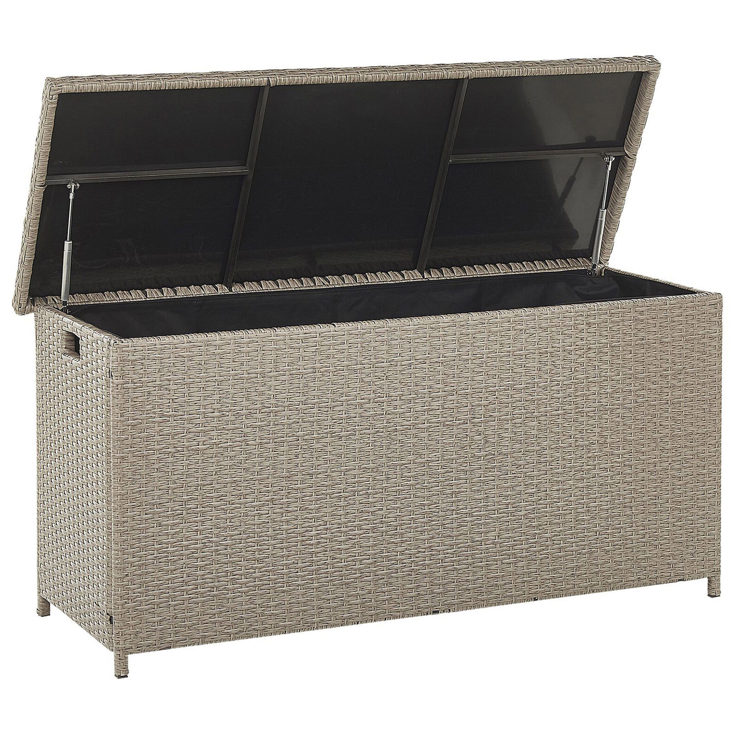 Säilytyslaatikko MODENA polyrottinki 126 cm 46 cm Ruskeanharmaa