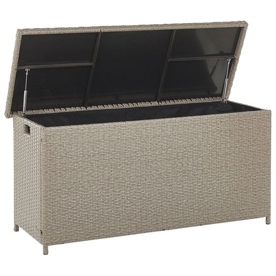 Säilytyslaatikko MODENA polyrottinki 126 cm 46 cm Ruskeanharmaa