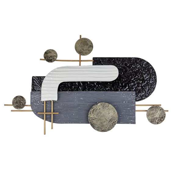 Seinäkoriste LUTETIUM metalli 55 cm Musta