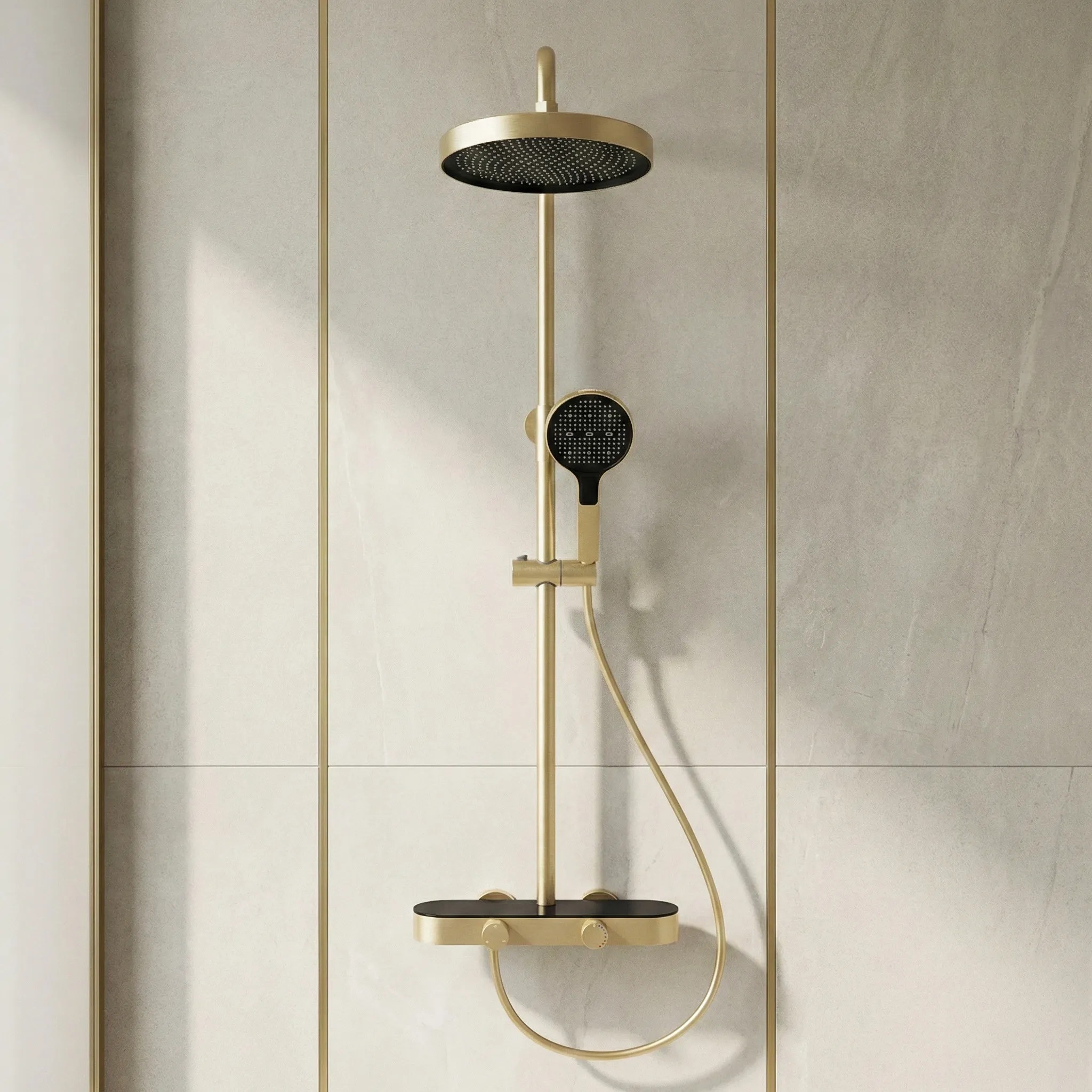 REA-P0361REA suihkusarja Creo harjattu kulta, 37X15, 5X128CM