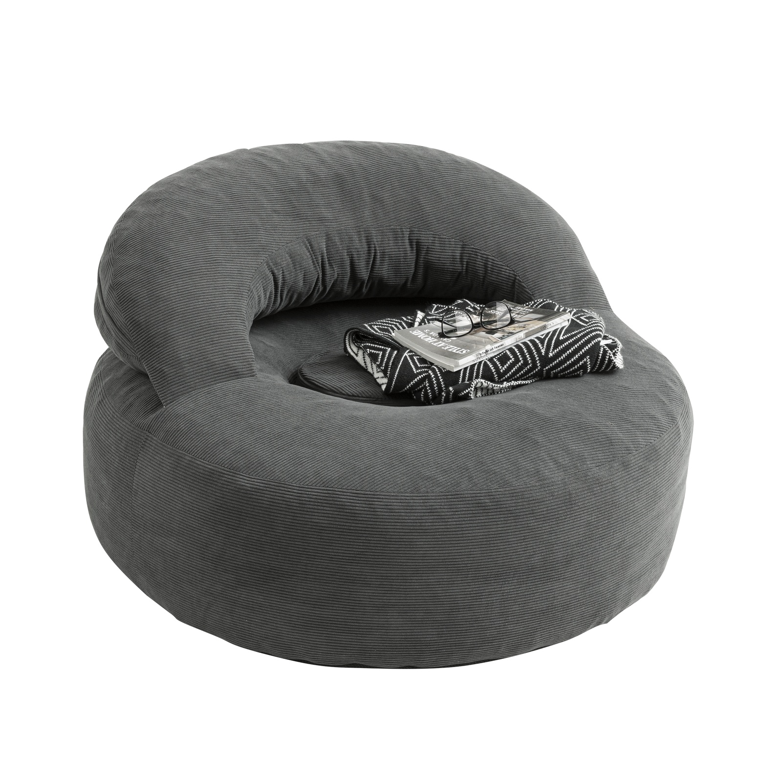 SoBuy Nojatuoli relax-korkealla pöytäpäällä