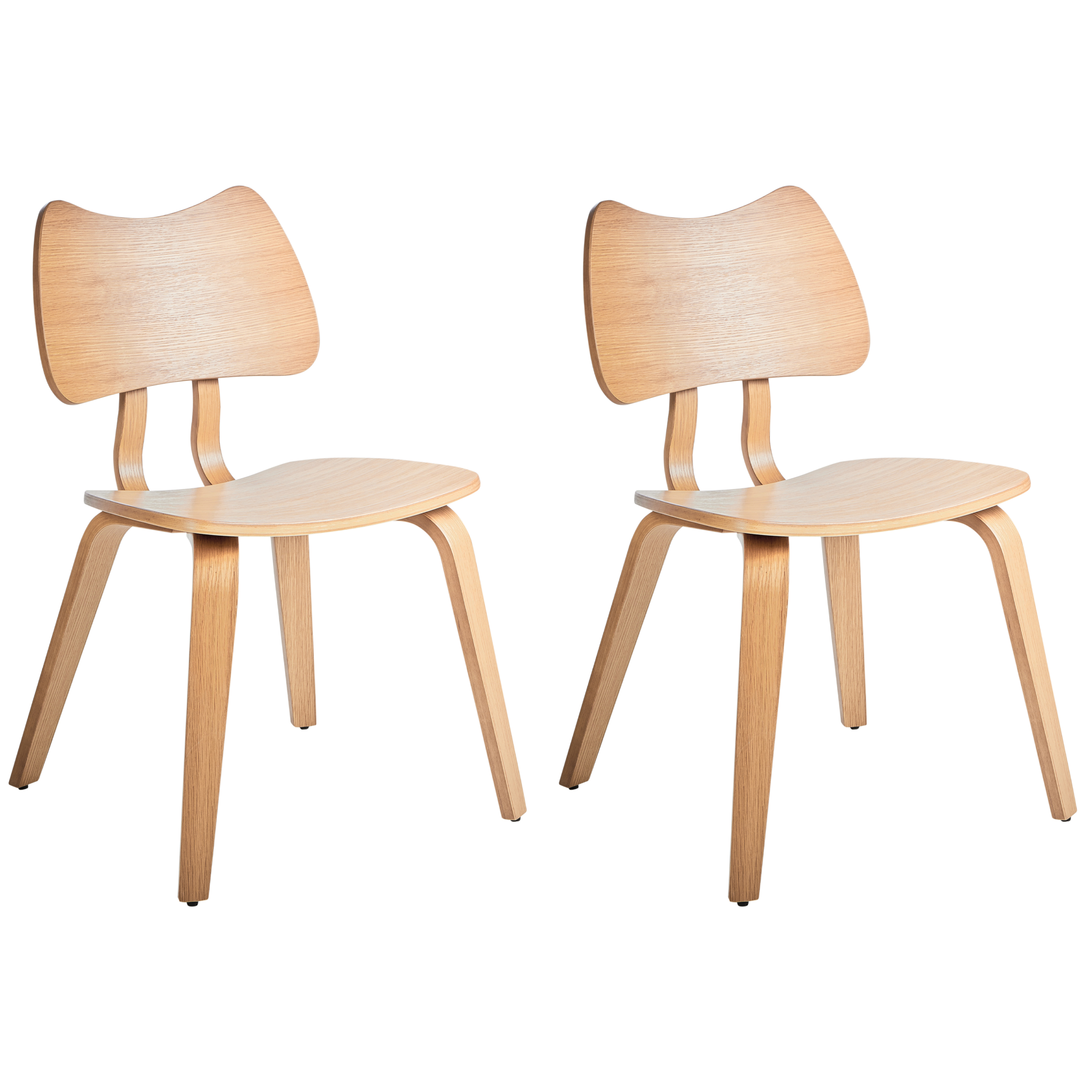 Ruokatuolisetti 2 kpl DIANA puu Vaaleanruskea