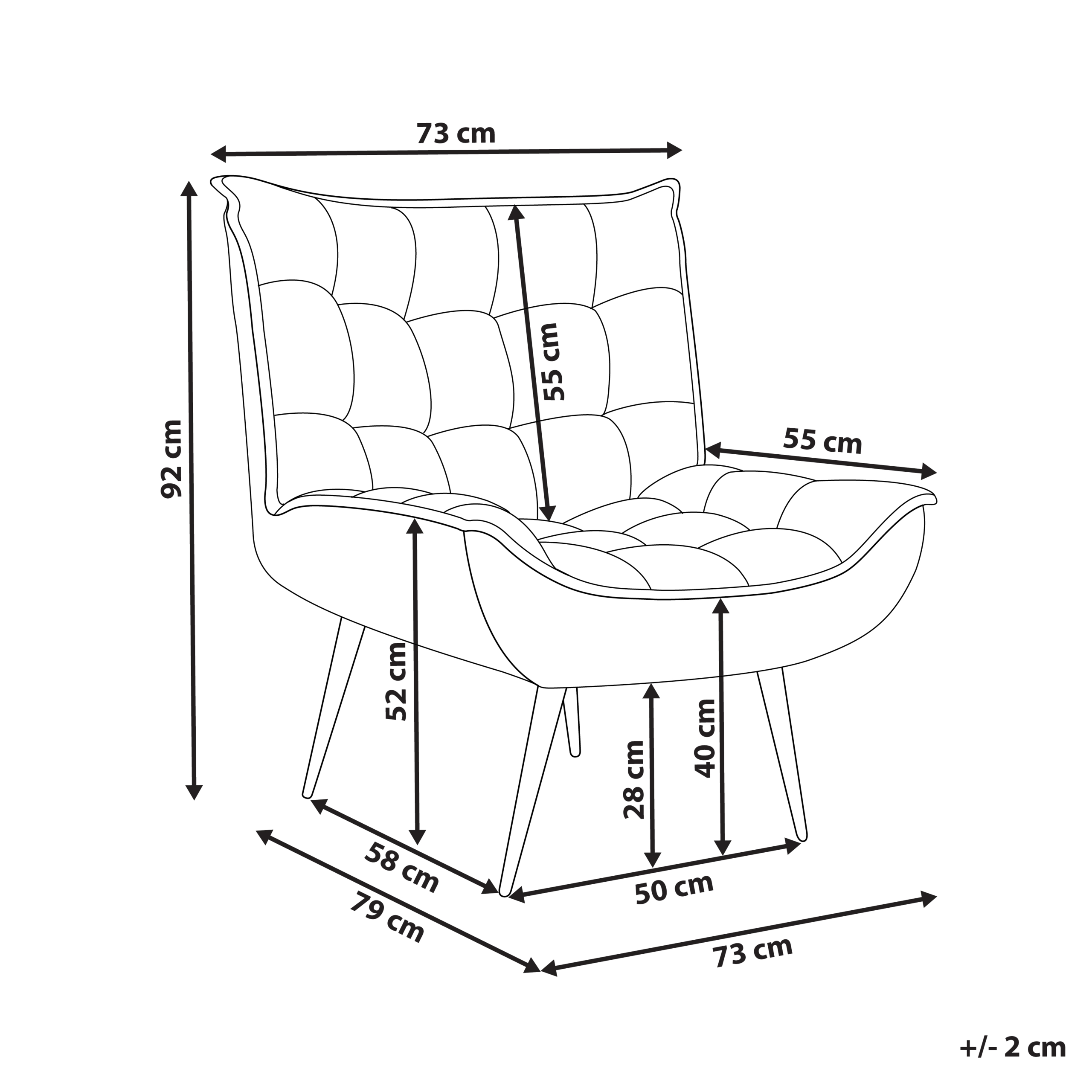 Nojatuoli ALVESTA buklee Tummanvihreä