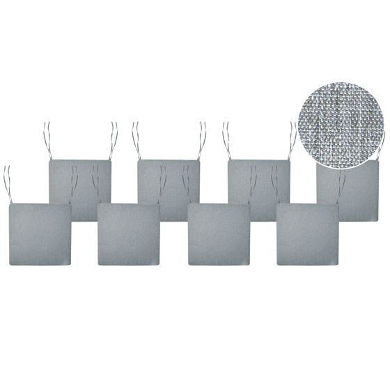 Puutarhatuolien istuintyynysetti 8 kpl SASSARI PREMIUM 46 x 46 cm Meleerattu harmaa