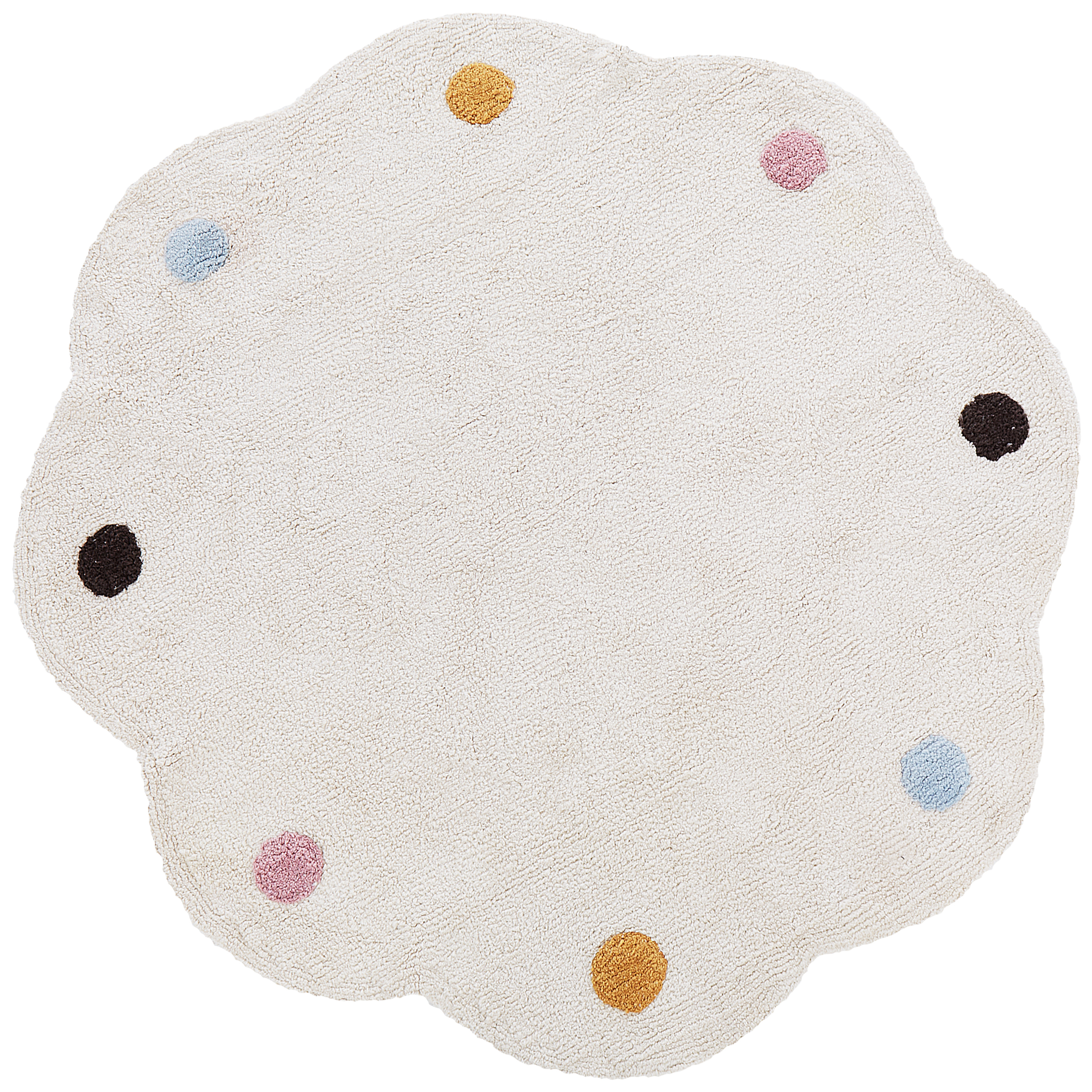 Lastenmatto DUREVI Vaaleanbeige ø 120 cm Puuvilla