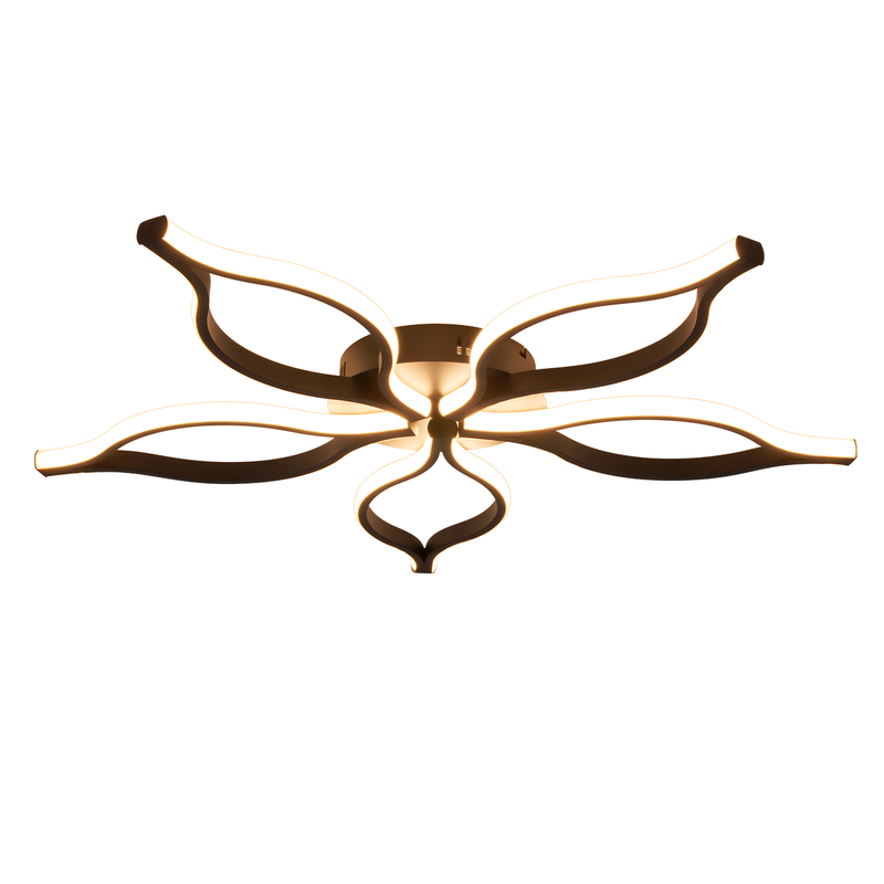 NETTLIFE Kattovalaisin LED 80cm 75W Musta Moderni, Himmeä 3000-6500K Kaukosäätimellä, Yövalotoiminto, Design-valaisin Makuuhuoneeseen