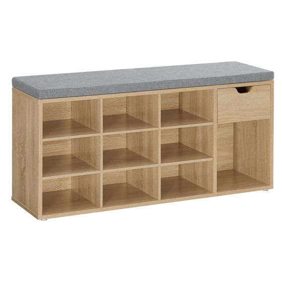 Kenkäkaappi istuimella, sonoma-tammi, LHS024W11