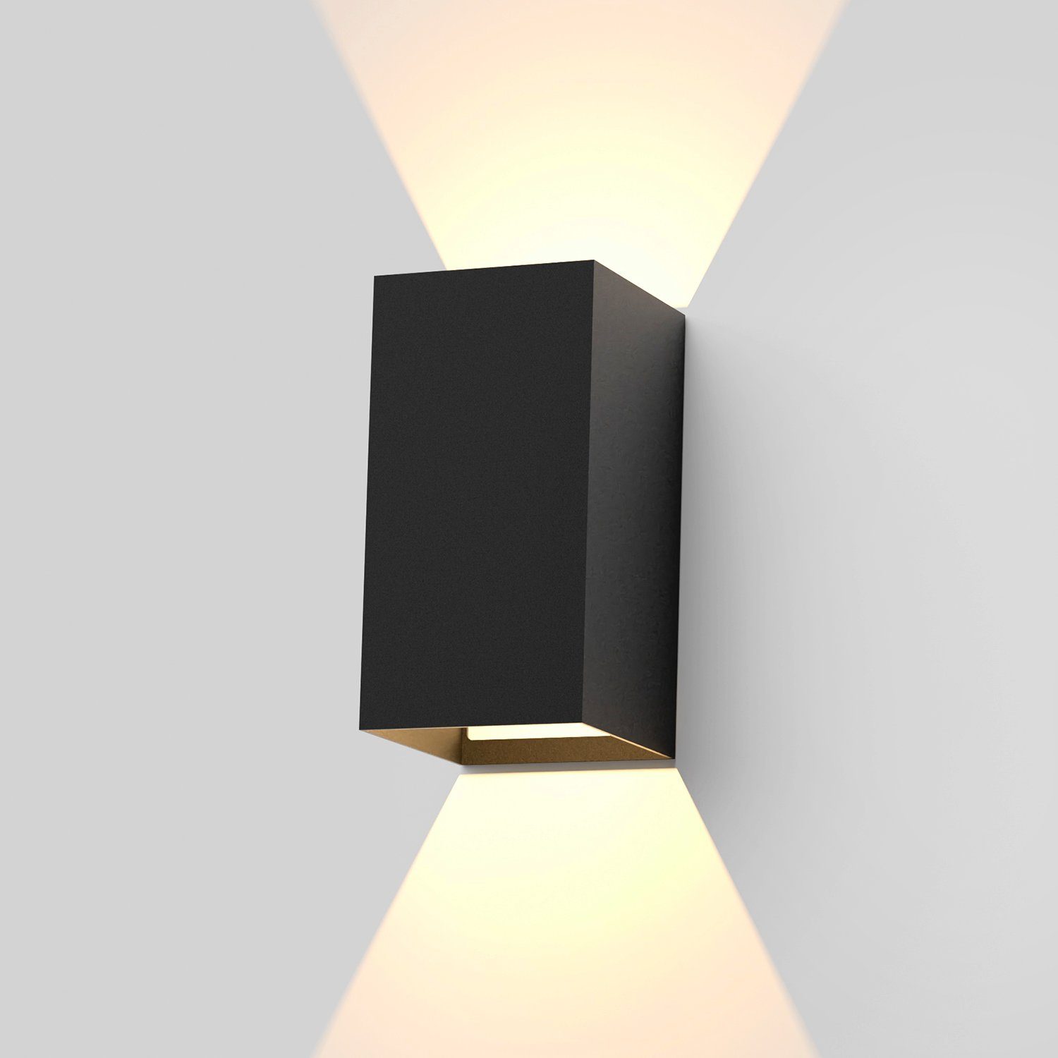NETTLIFE LED - seinävalaisin, ulko - ja, sisäkäyttöön: musta, seinävalaisin, ulkovalaisin, talon, seinälle 5W IP65, lämmin valkoinen, 3000K