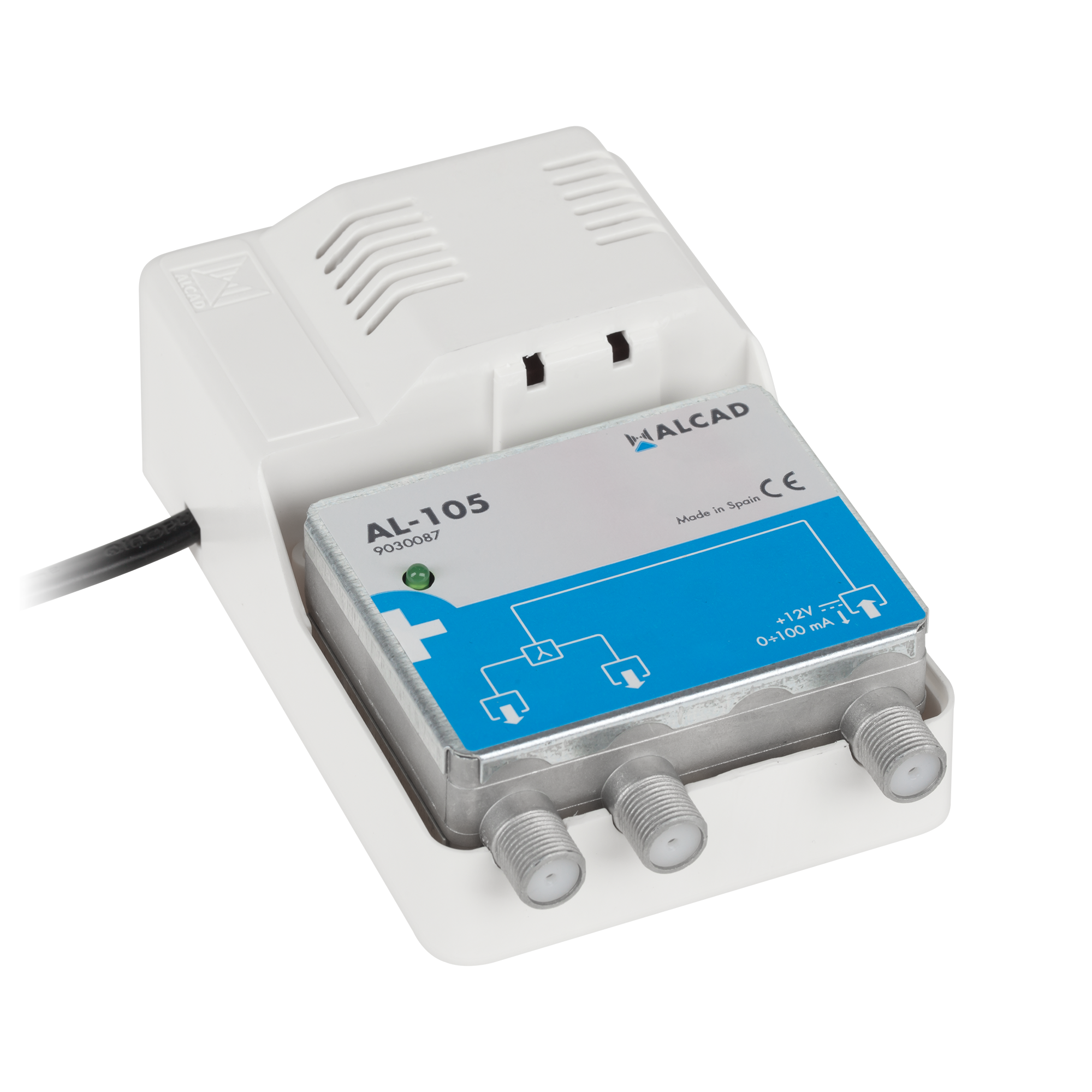 Antennijakaja 2 TV 12V jakaja Alcad AL-105