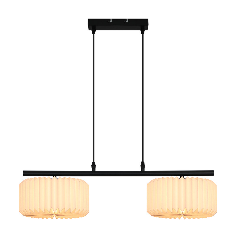 NETTLIFE Riippuvalaisin ruokapöytä vintage-roikkuva lamppu - riippuvalaisin olohuoneen ruokailuhuoneen lamppu 2 liekkiä valkoinen