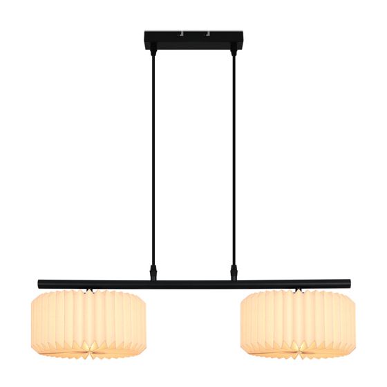 NETTLIFE Riippuvalaisin ruokapöytä vintage-roikkuva lamppu - riippuvalaisin olohuoneen ruokailuhuoneen lamppu 2 liekkiä valkoinen