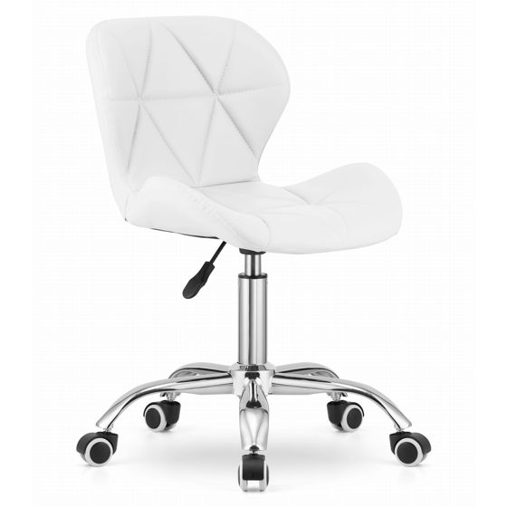 AVOLA ekologinen nahkainen pyörivä tuoli - valkoinen