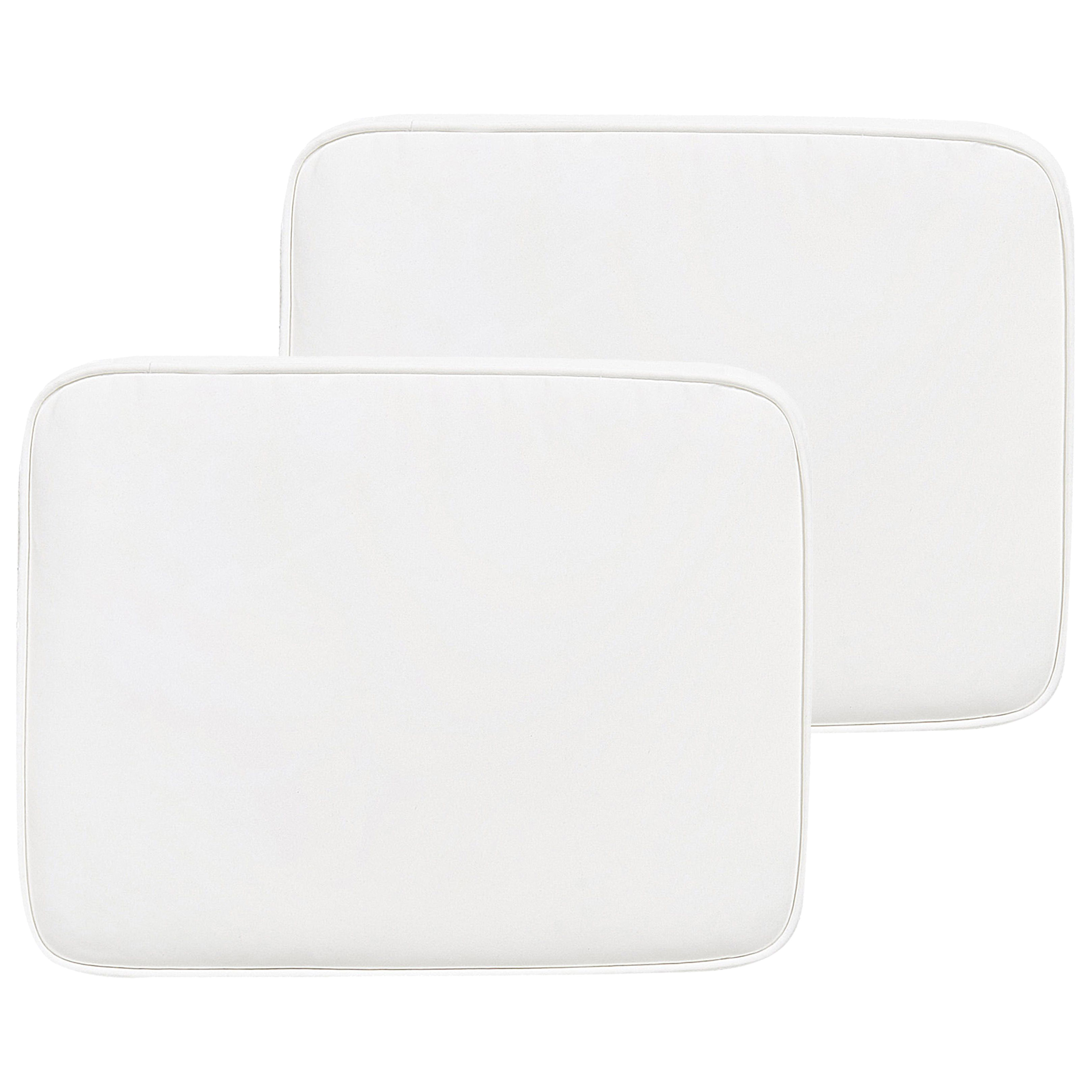 Puutarhatuolien istuintyynysetti 2 kpl FIJI 29 x 38 cm Luonnonvalkoinen