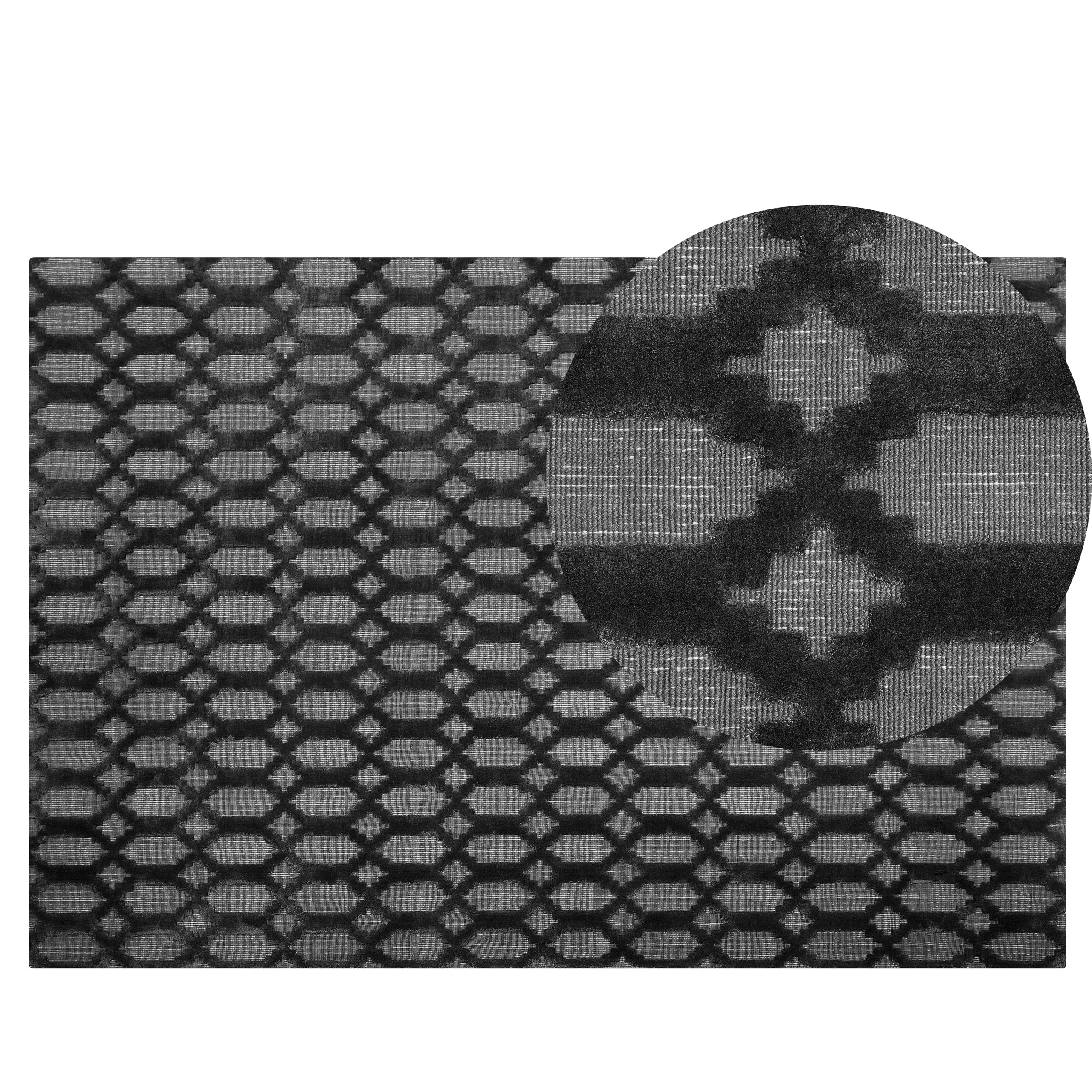 Matto CIZRE Tummanharmaa 140 x 200 cm viskoosi