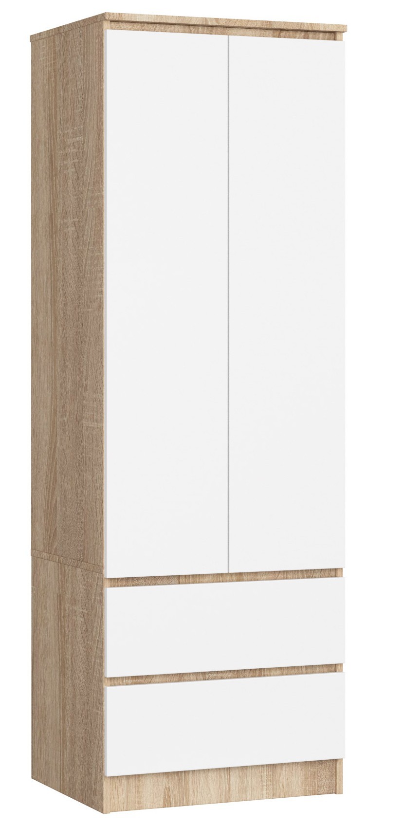 Akord Vaatekaappi Star Sonoma-tammi/Valkoinen 60x51x180