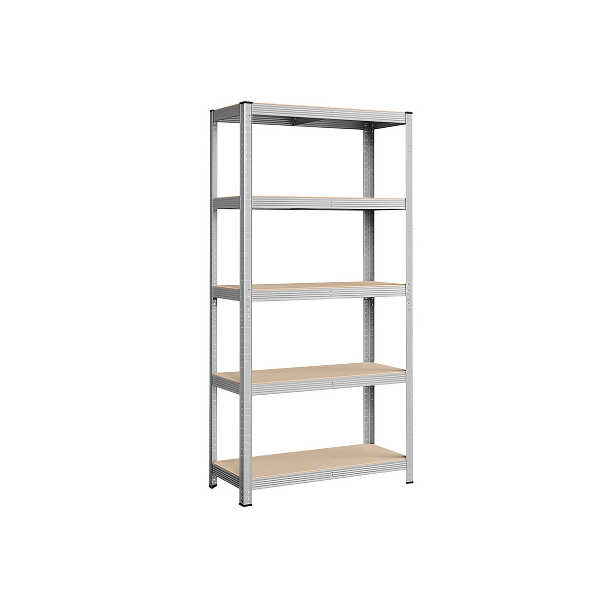 Songmics hyllykkö, 5 tasoa, 40 × 90 × 180 cm, hopea, GLR40SV