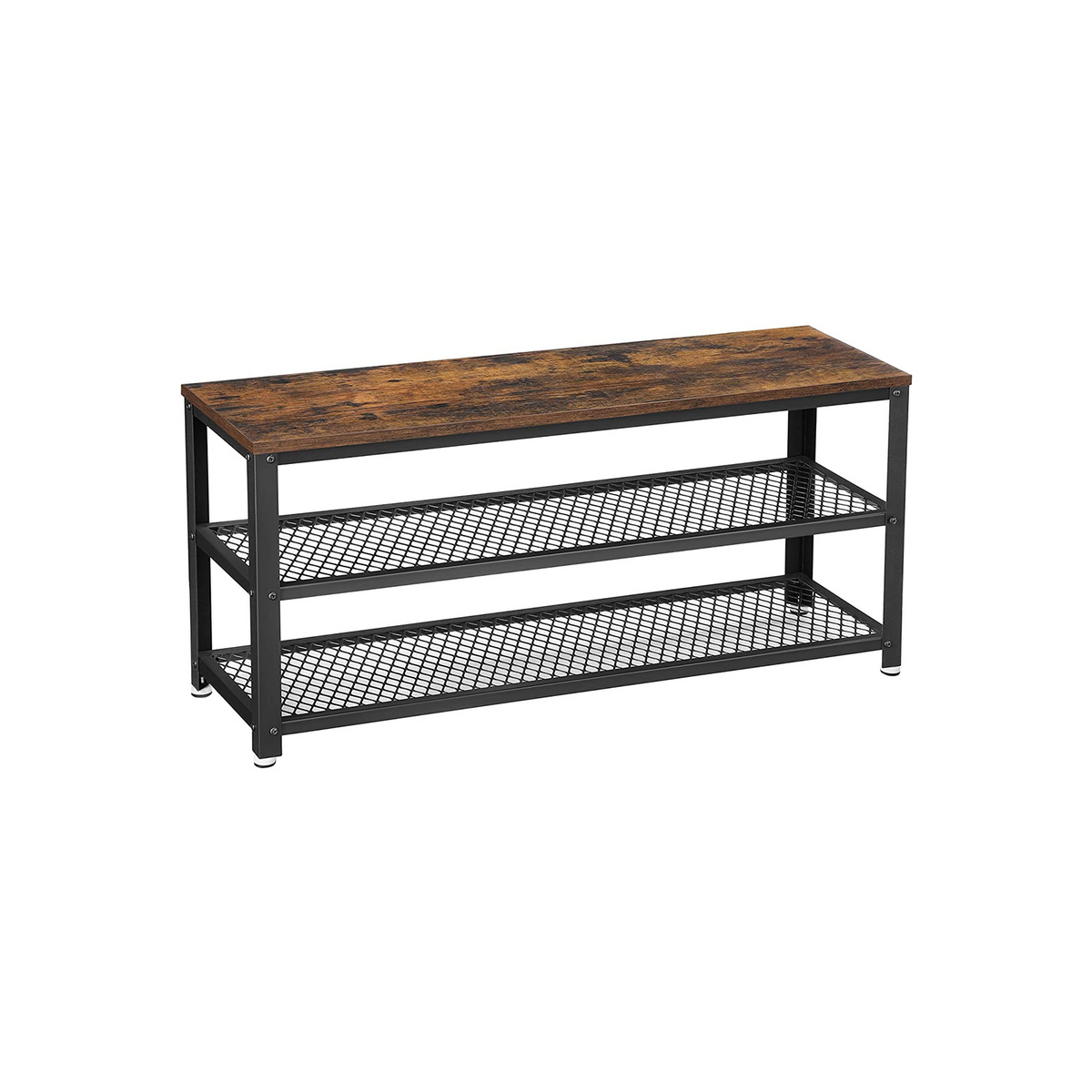 Vasagle kenkäpenkki, 100 cm, rustiikinruskea/musta