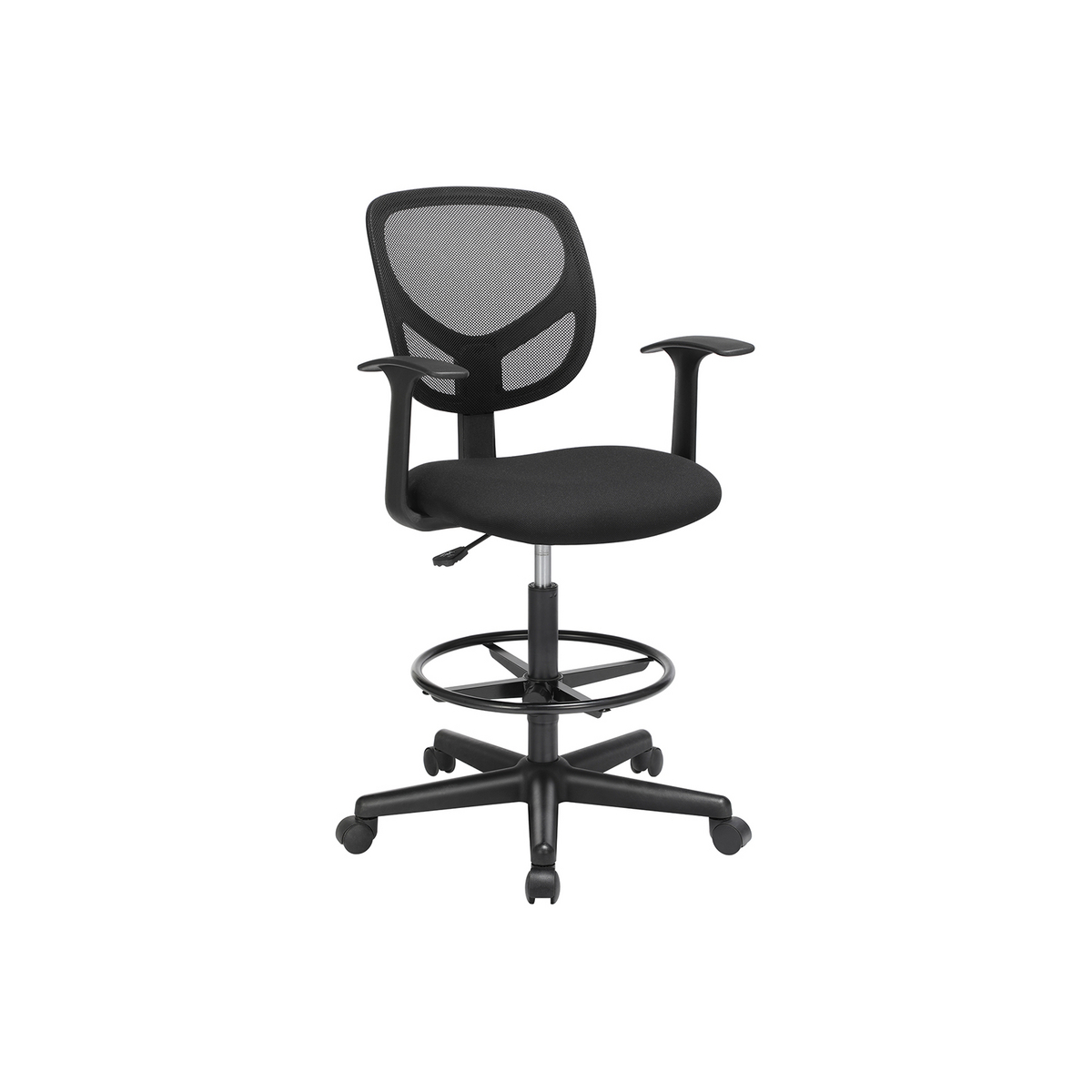 SONGMICS toimistotuoli, 55–75 cm, säädettävä, musta, OBN25BK