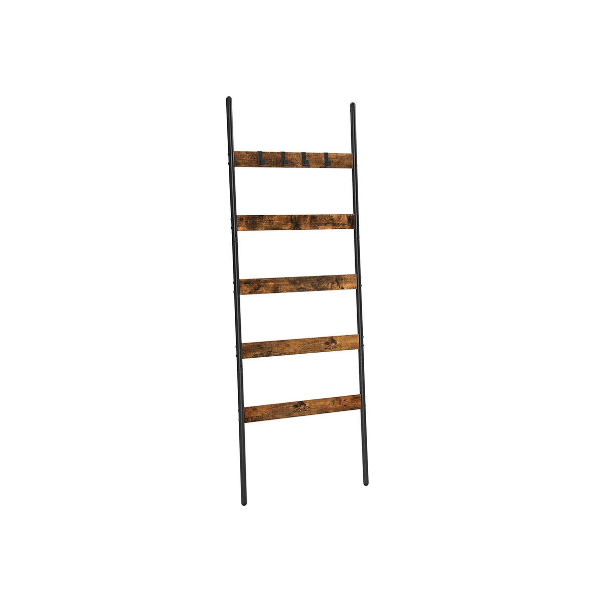 Vasagle tikasmainen hylly, 5 tasoa, 65 cm, rustiikinruskea/musta, LLS011B01