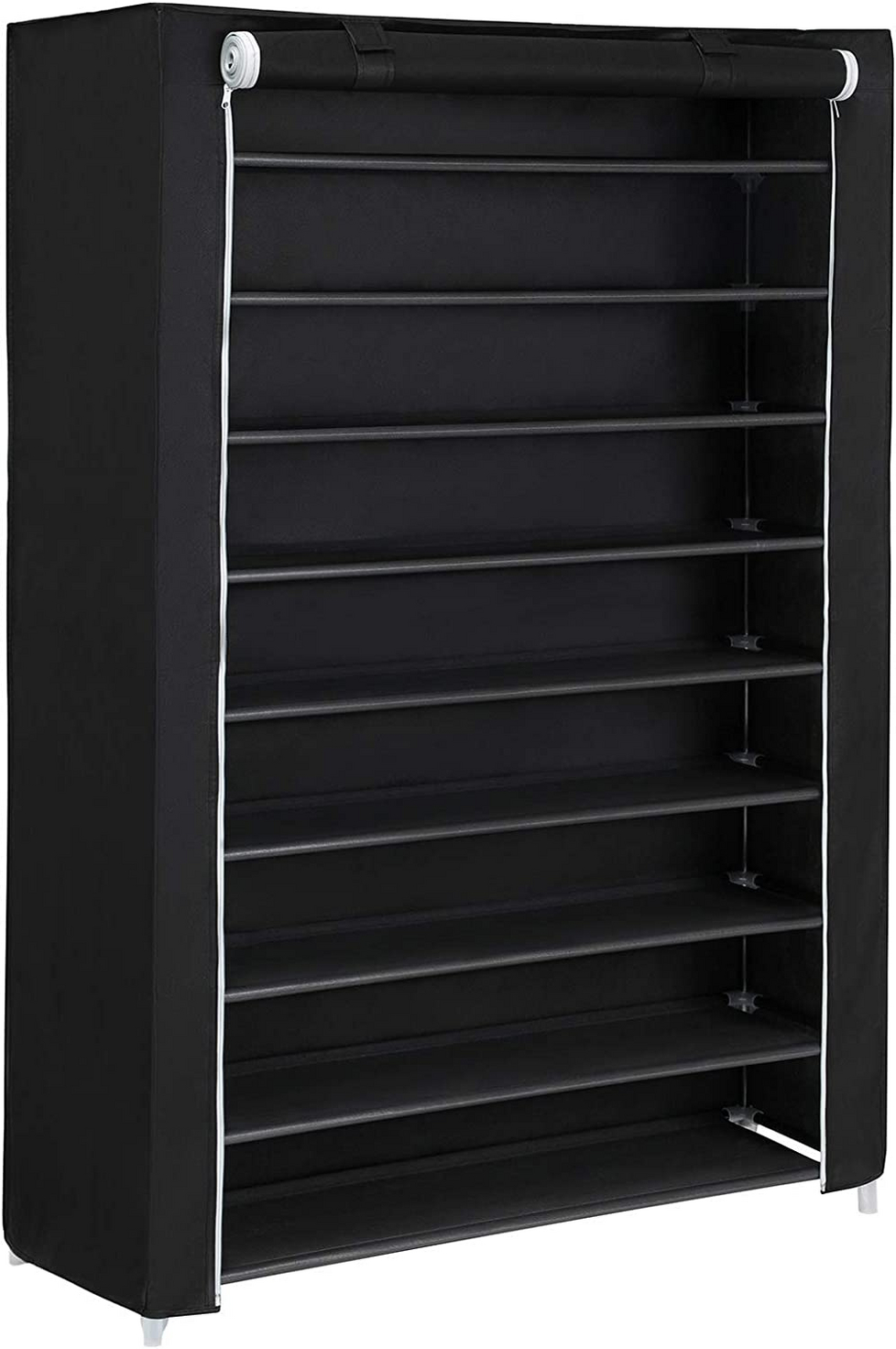 Songmics kenkäteline, 10 tasoa, 100 × 28 × 162 cm, musta, RXJ00H