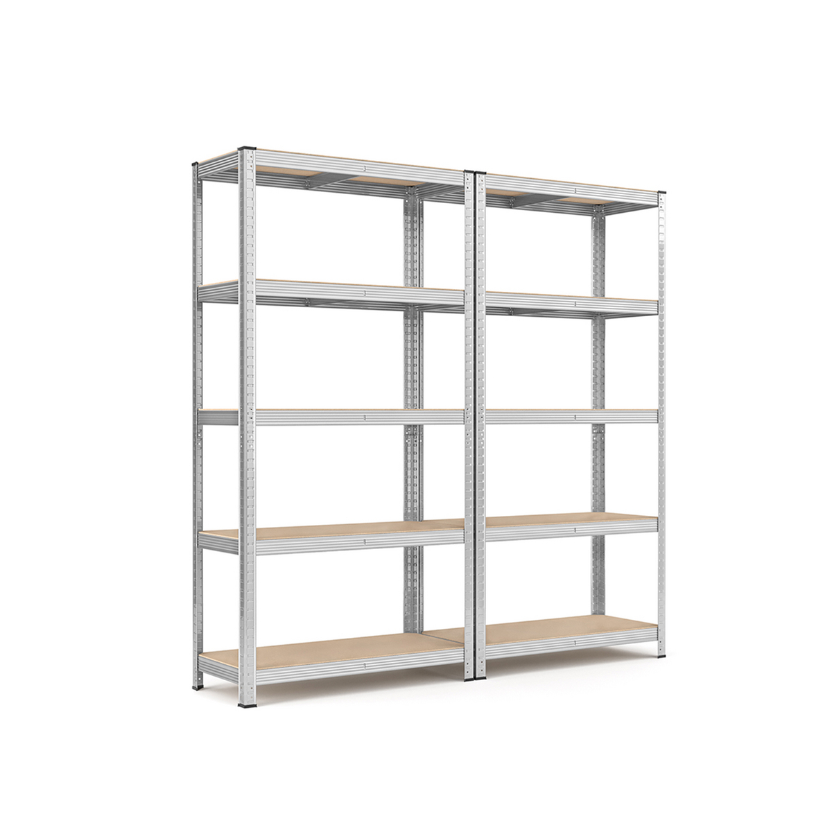 Songmics hyllykkö, 2 kpl, 5 tasoa, 40 × 90 × 180 cm, hopea, GLR040E02