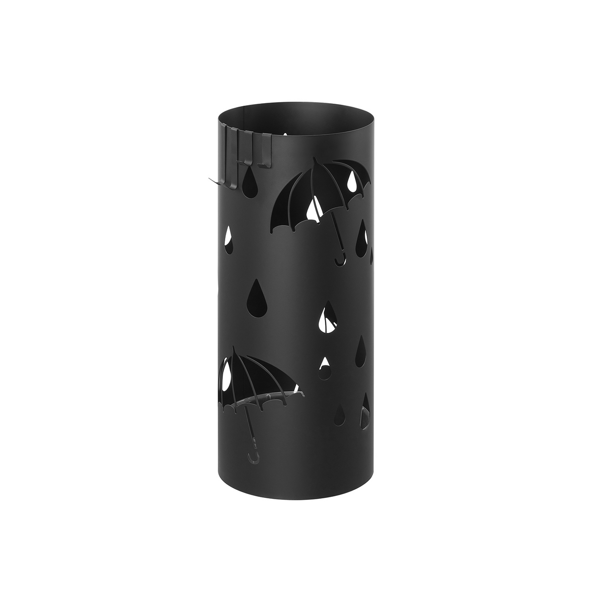 Songmics sateenvarjoteline, 4 koukkua, 6.7 × 6.7 × 16.1 tuumaa, musta, LUC024B01