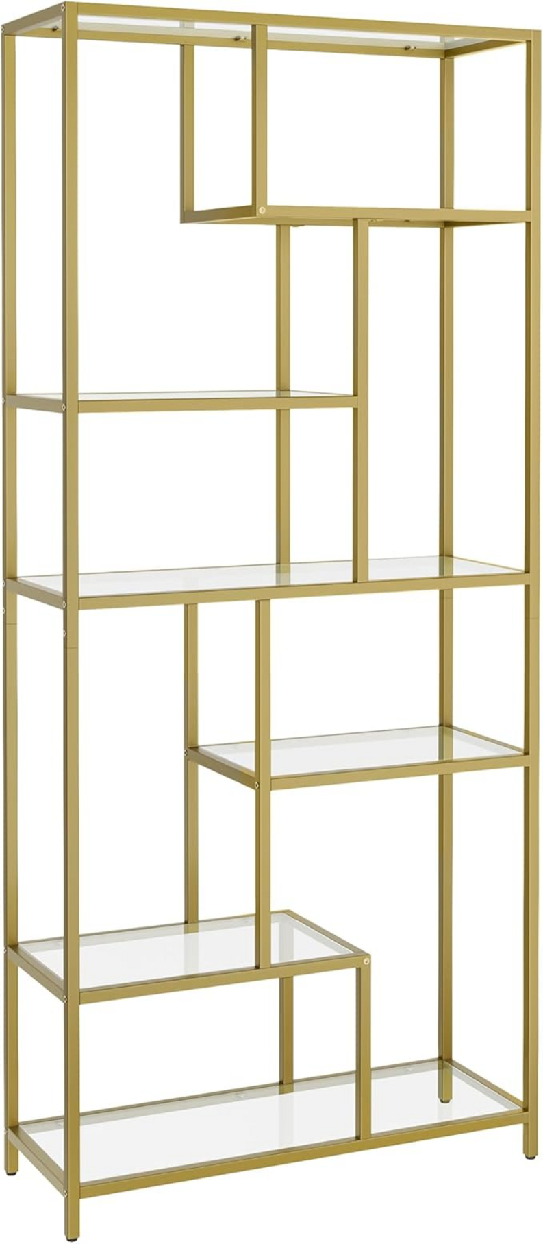 Vasagle kirjahylly, 6 tasoa, 30 × 80 × 180 cm, kulta, LGT502A01