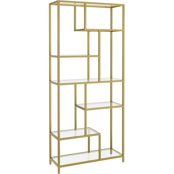Vasagle kirjahylly, 6 tasoa, 30 × 80 × 180 cm, kulta, LGT502A01