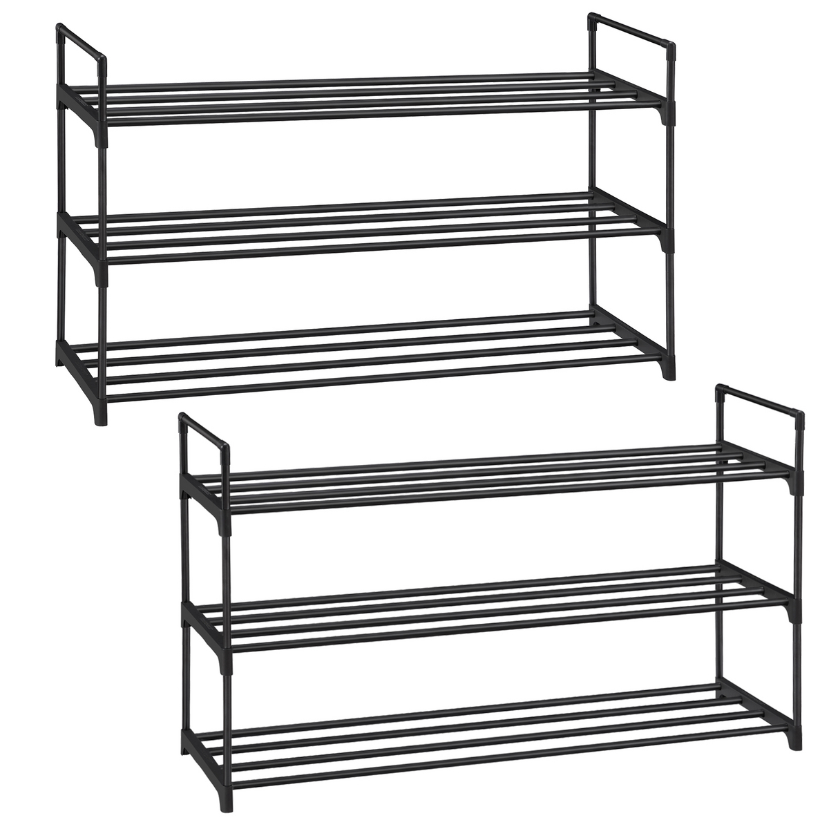 Songmics kenkäteline, 2 kpl, 3 tasoa, 30 × 92 × 54 cm, pinottava