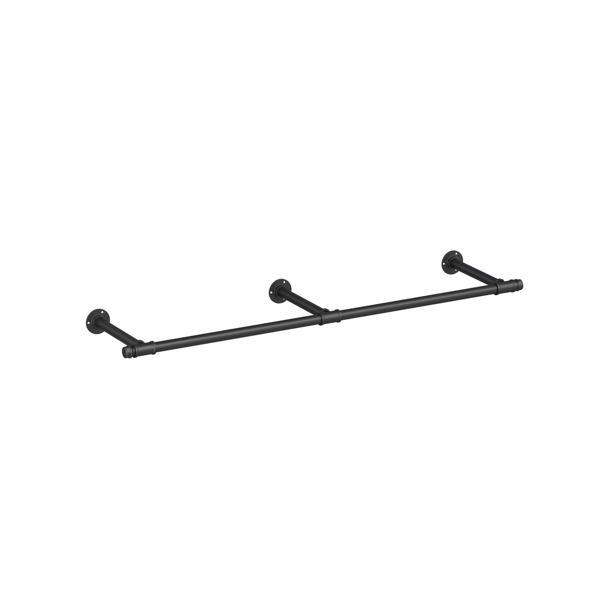 Songmics vaatetanko, 30.4 × 170 × 7 cm, seinäkiinnitteinen, musta, HSR104B01
