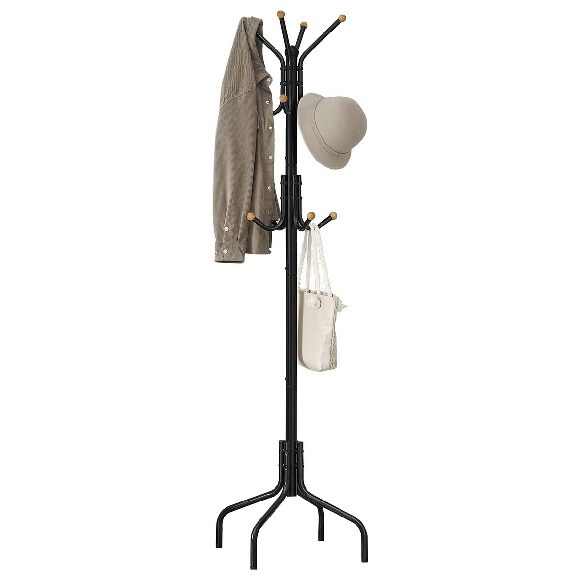 Songmics naulakko, 12 koukkua, musta, RCR031B01
